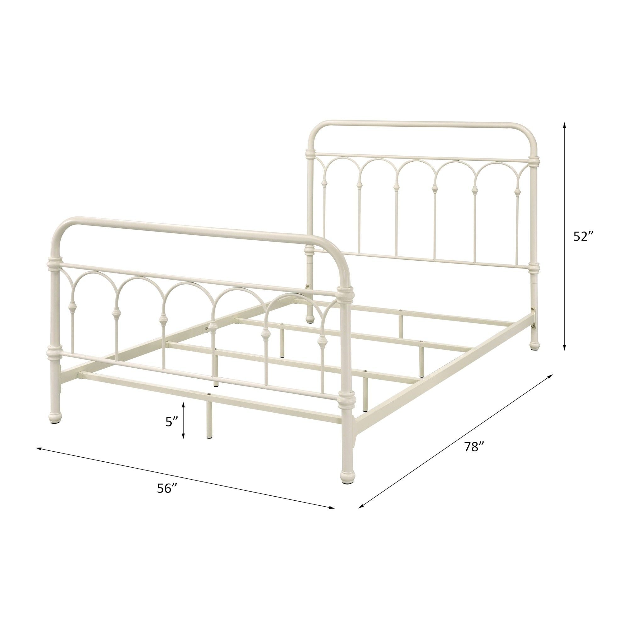 Citron Full Bed - Elegant Metal Panel Design