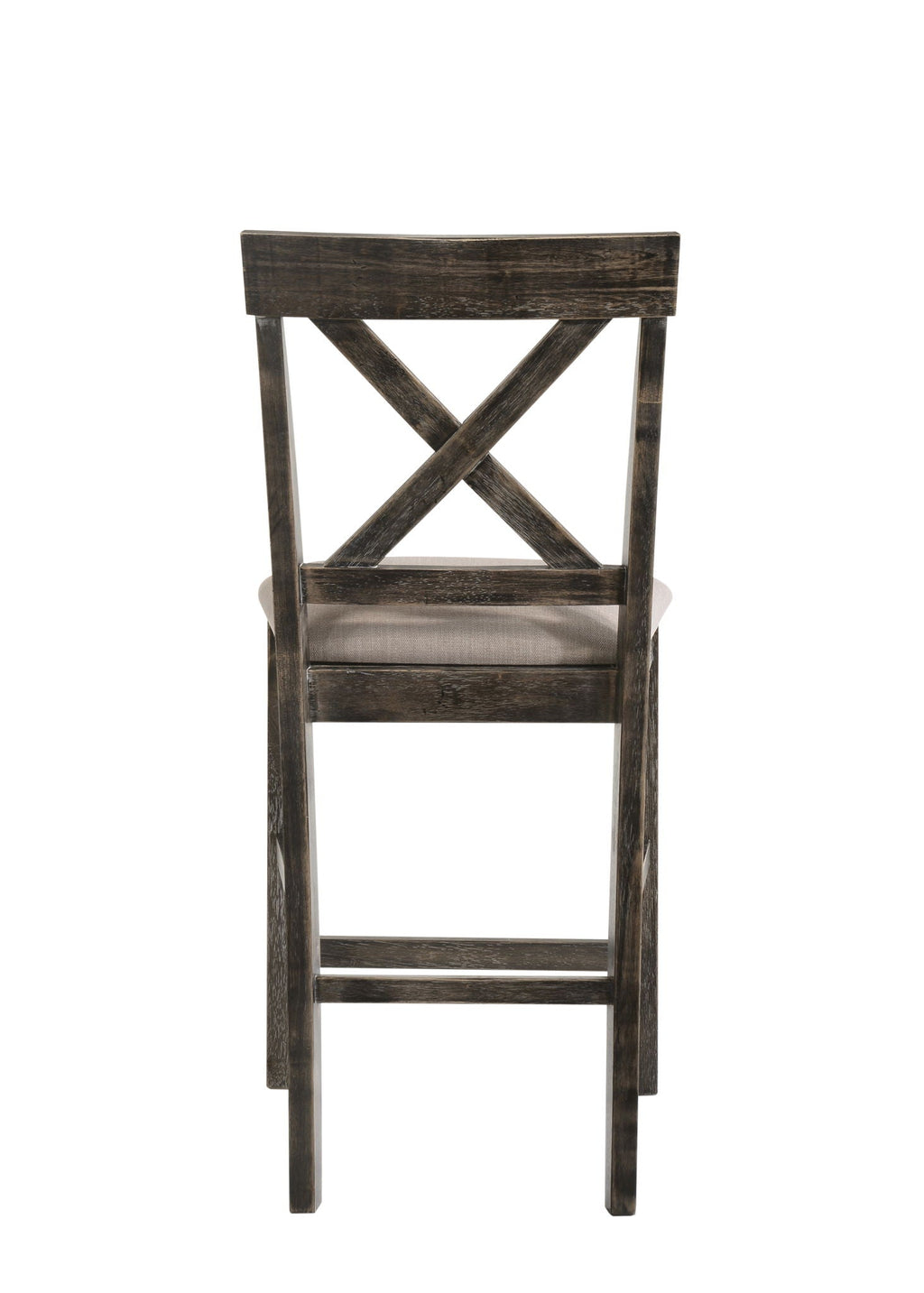 Martha II Weathered Counter Height Chair Set of 2 - Gray / Tan