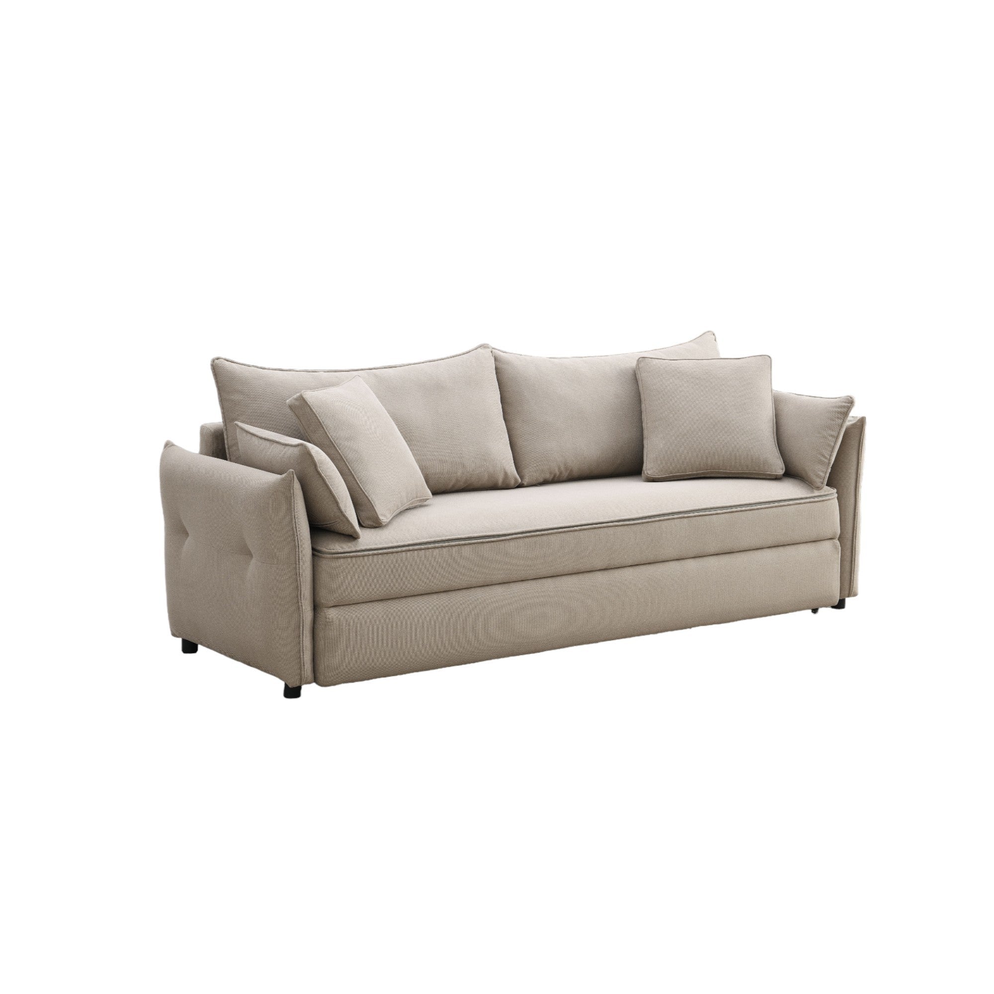 Irina Beige Fabric Sofa with Sleeper