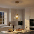 Ember - 3 Candle Lights Chain Pendant - Clear / Gold