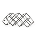 Modern Industrial Tabletop Wine Rack With 7 Bottle Holders - Black