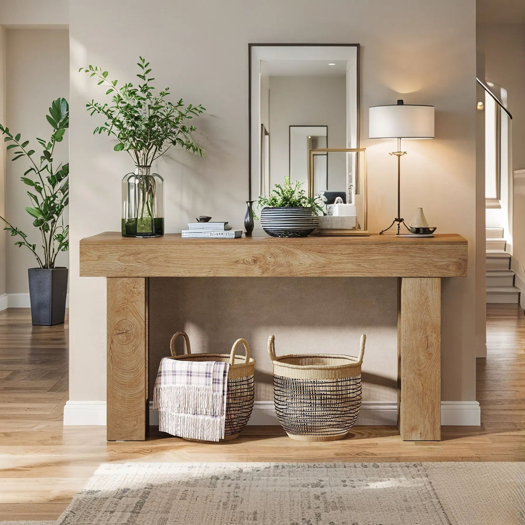 Console Table, Extra Long Narrow Sofa Table for Living Hallway
