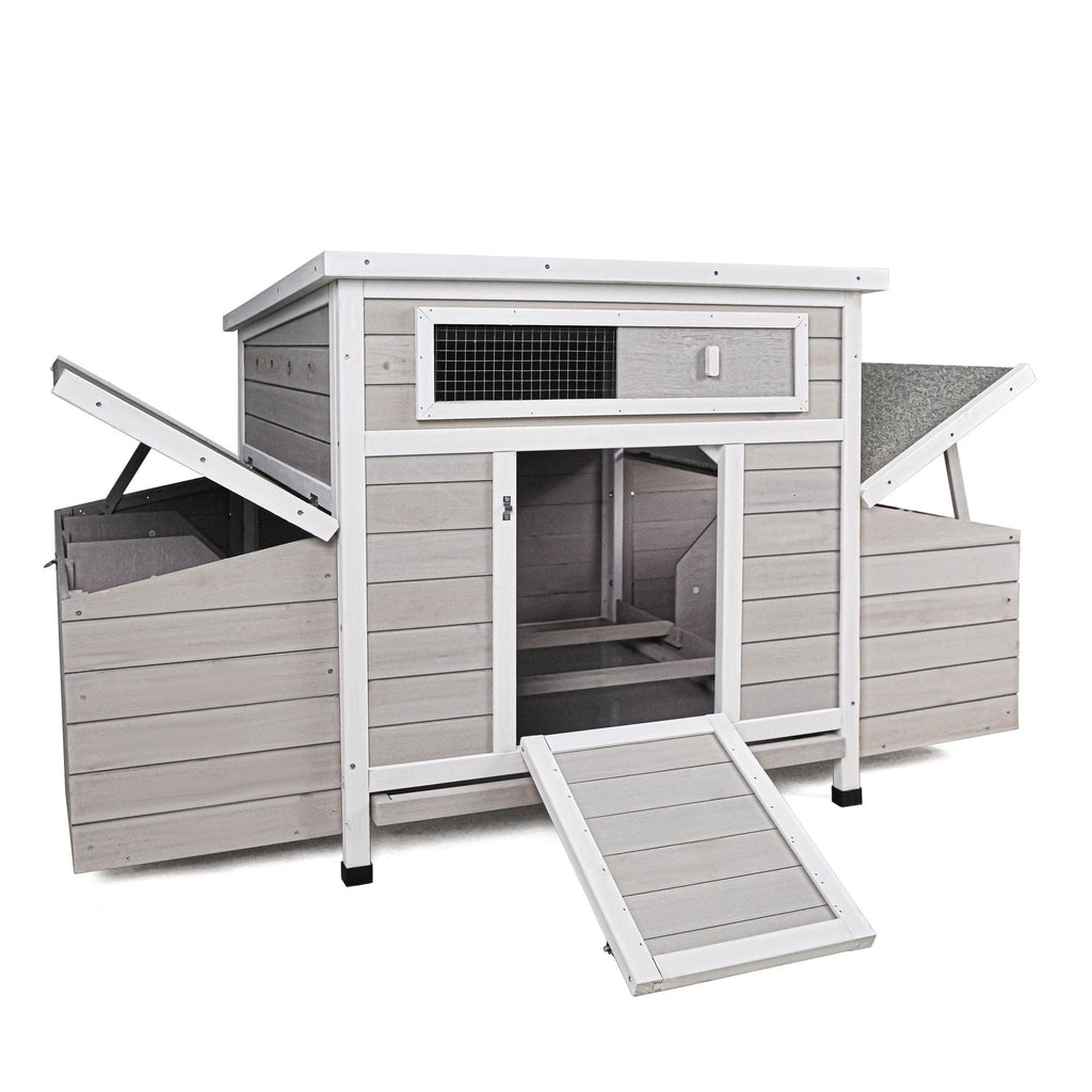 Large Chicken Coop Outdoor Hen House & Dual Nesting Boxes