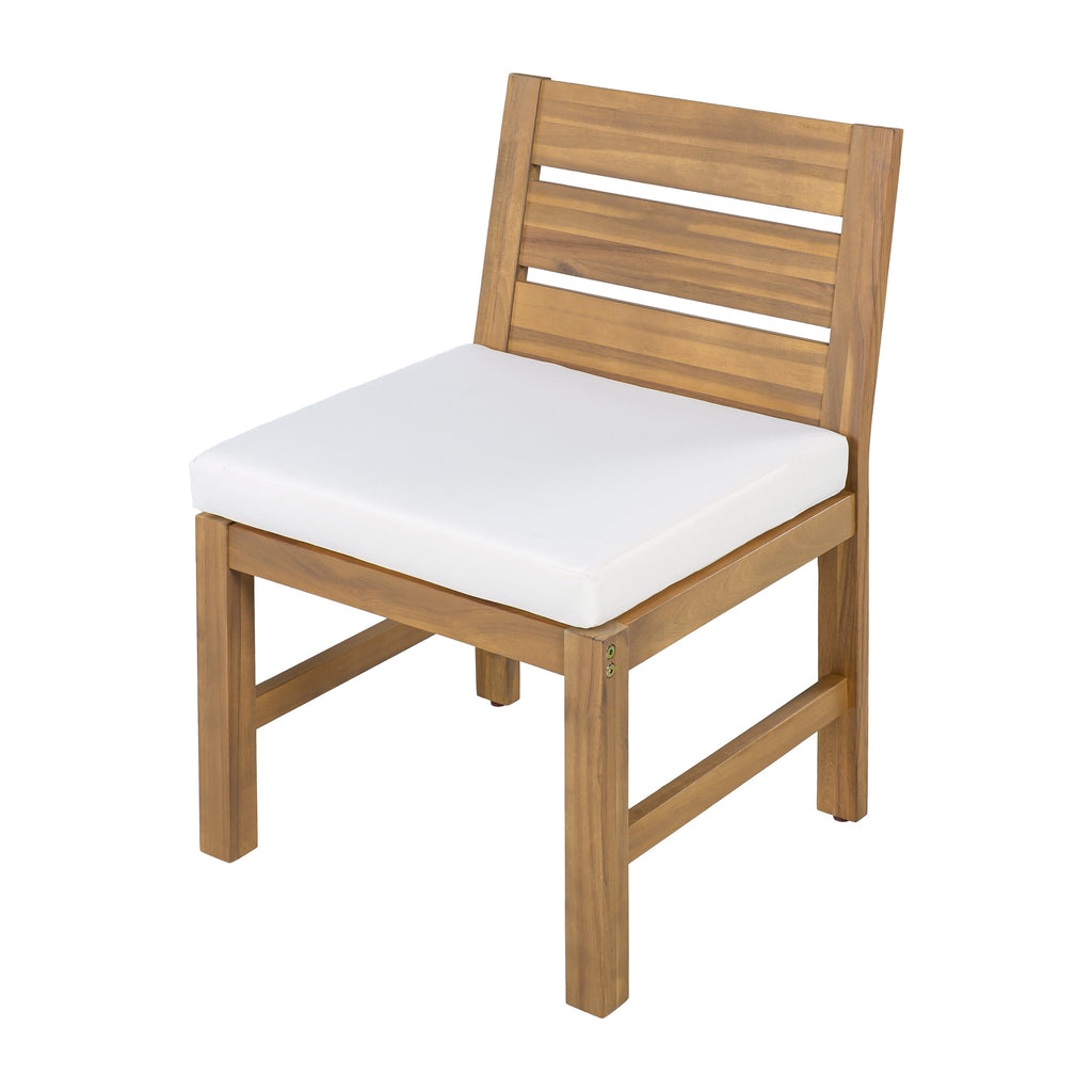 U_STYLE Farmhouse 5-Piece Outdoor Patio Dining Set with Adjustable Legs
