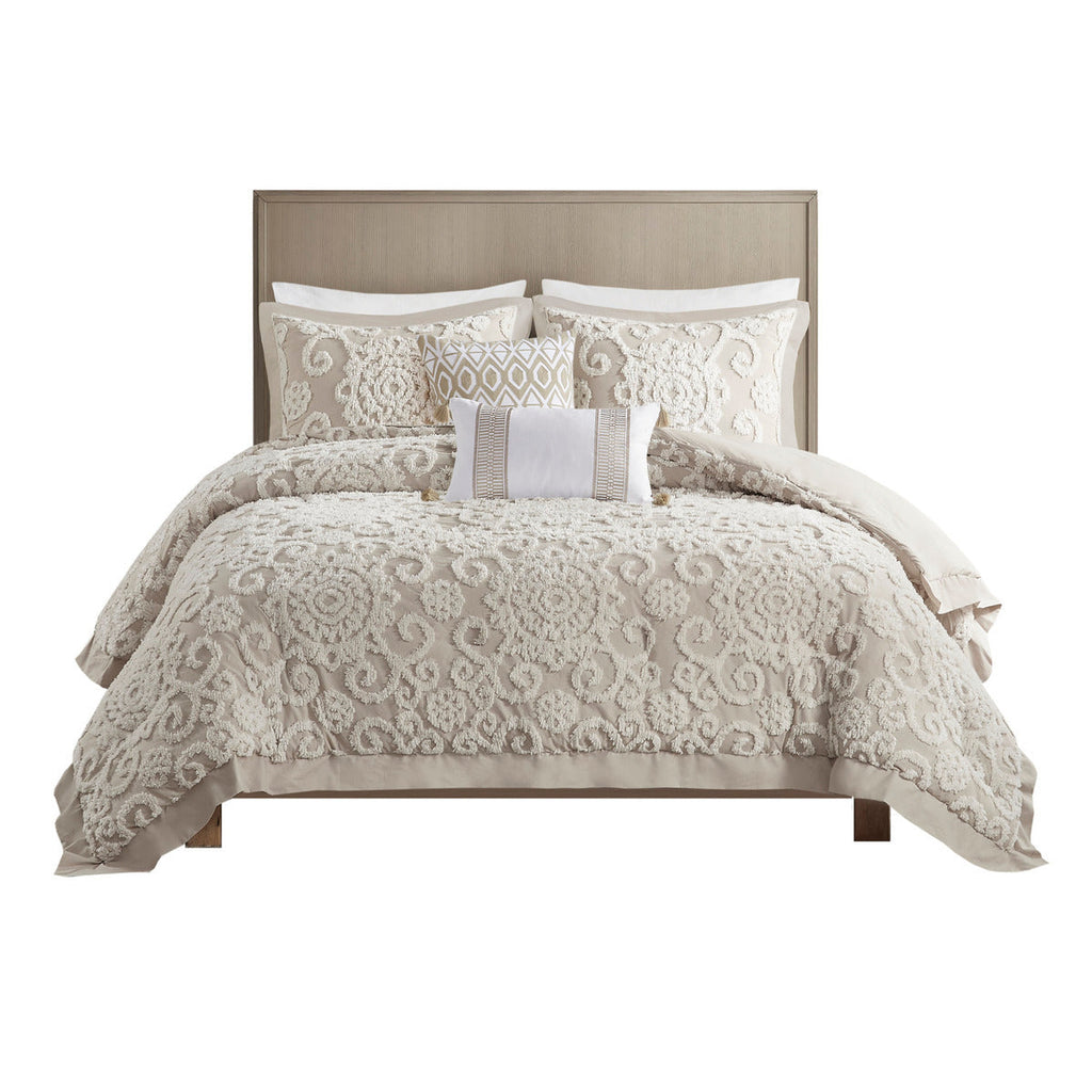 Cotton Comforter Mini Set Taupe King