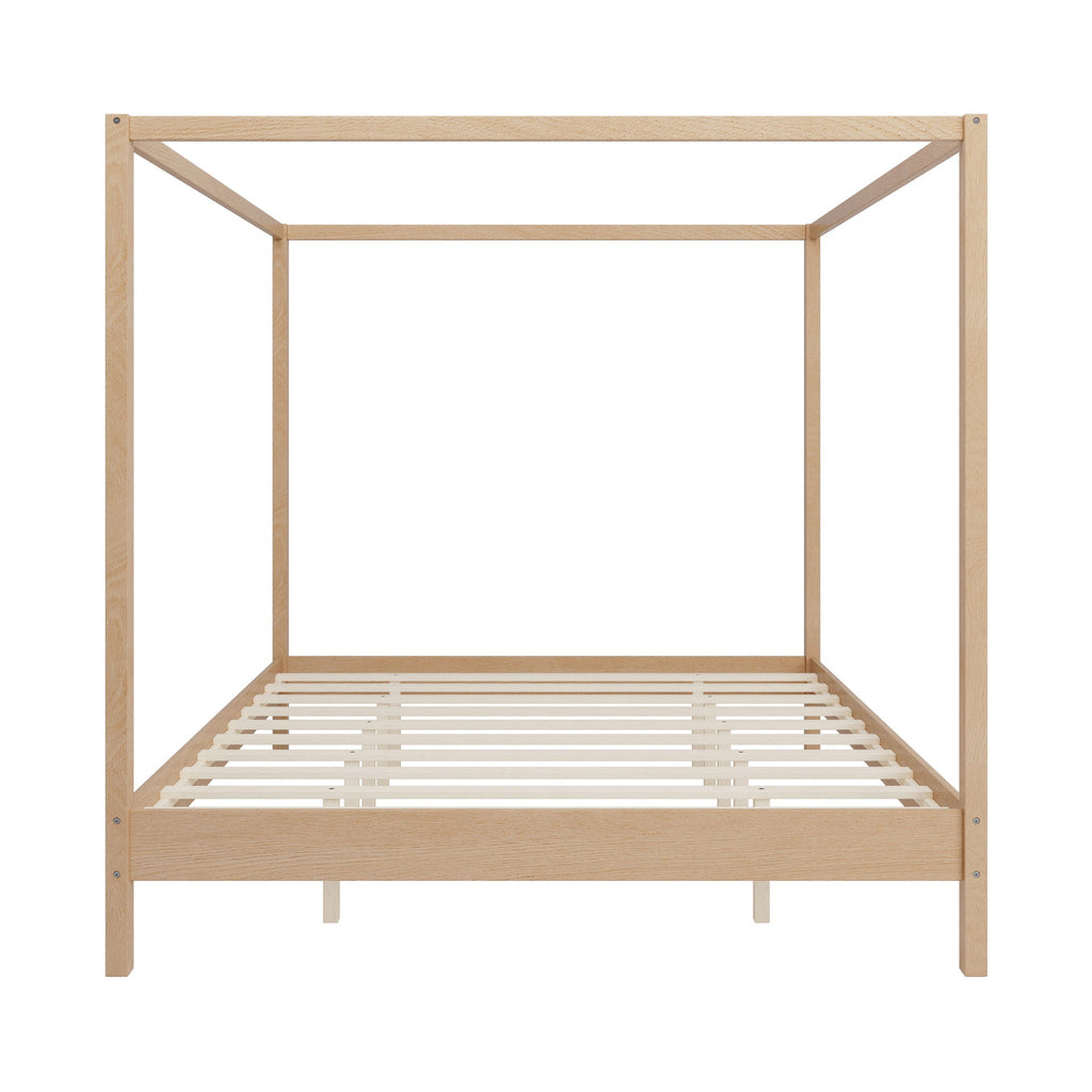 Canopy Bed Frame 4 Poster Platform Bed With Slats Support, No Box Spring Needed