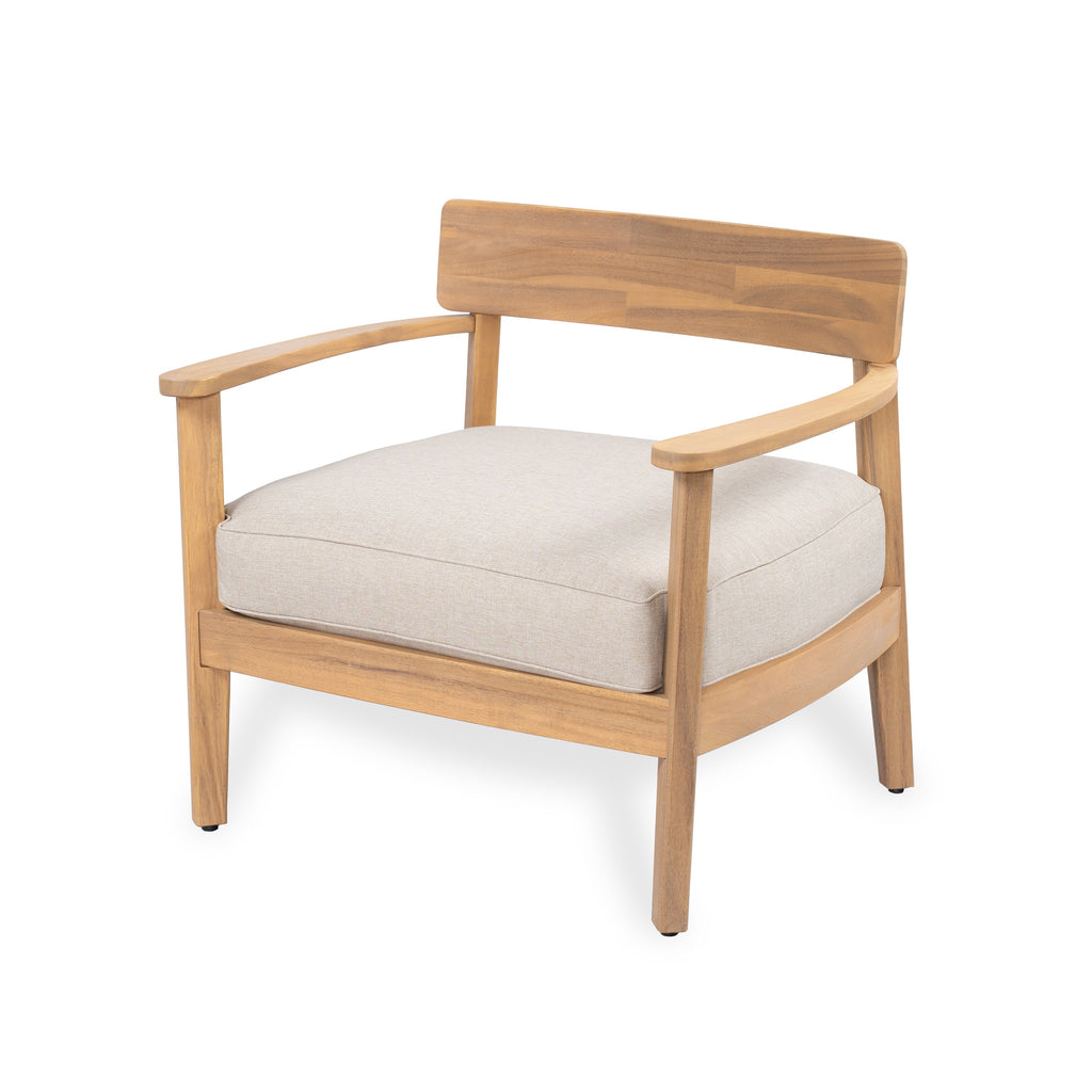 Mallorca Acacia Wood Club Chair With Seat Cushion