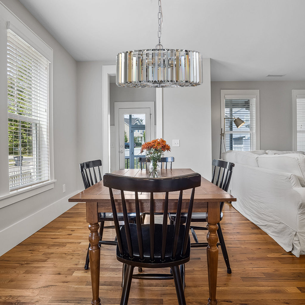 17' Chrome Crystal Pendant Chandelier