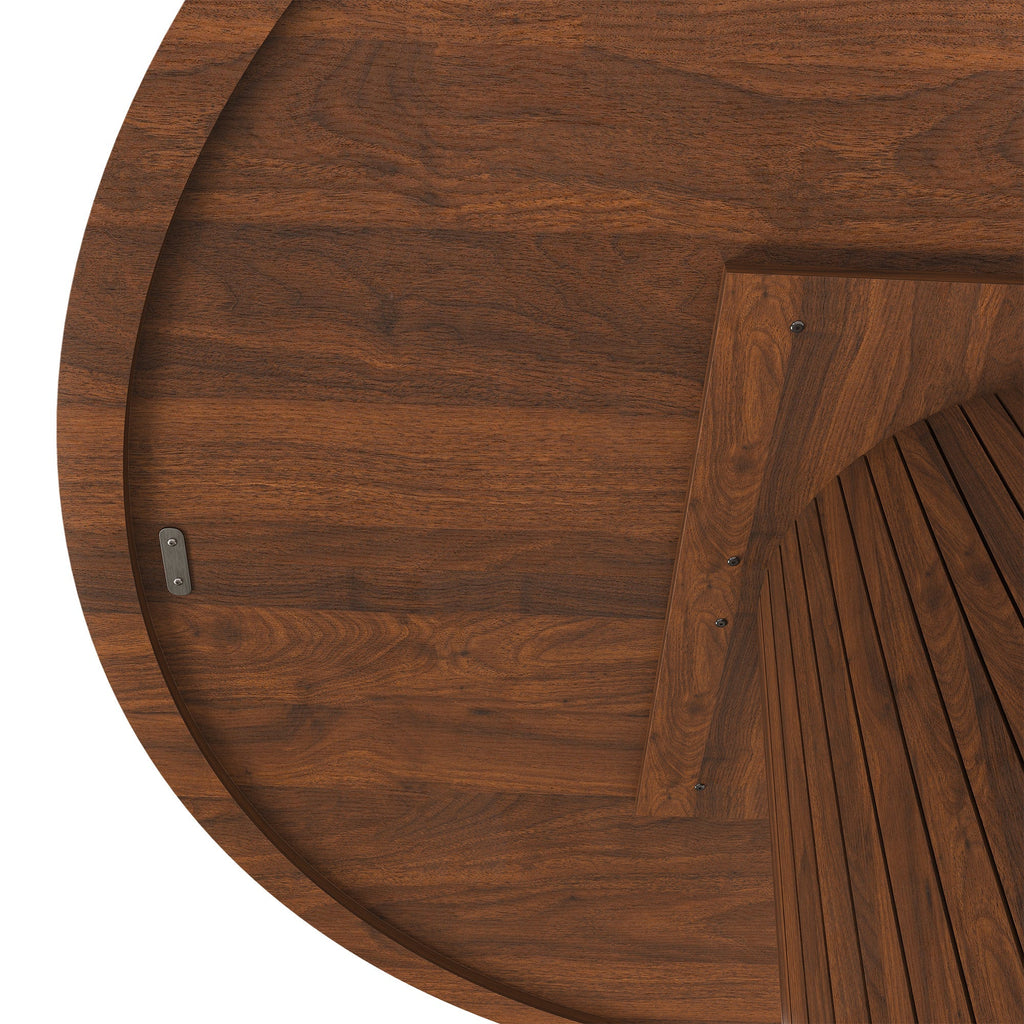 47 Inch Round MDF Dining Table for 4, Modern Farmhouse Style
