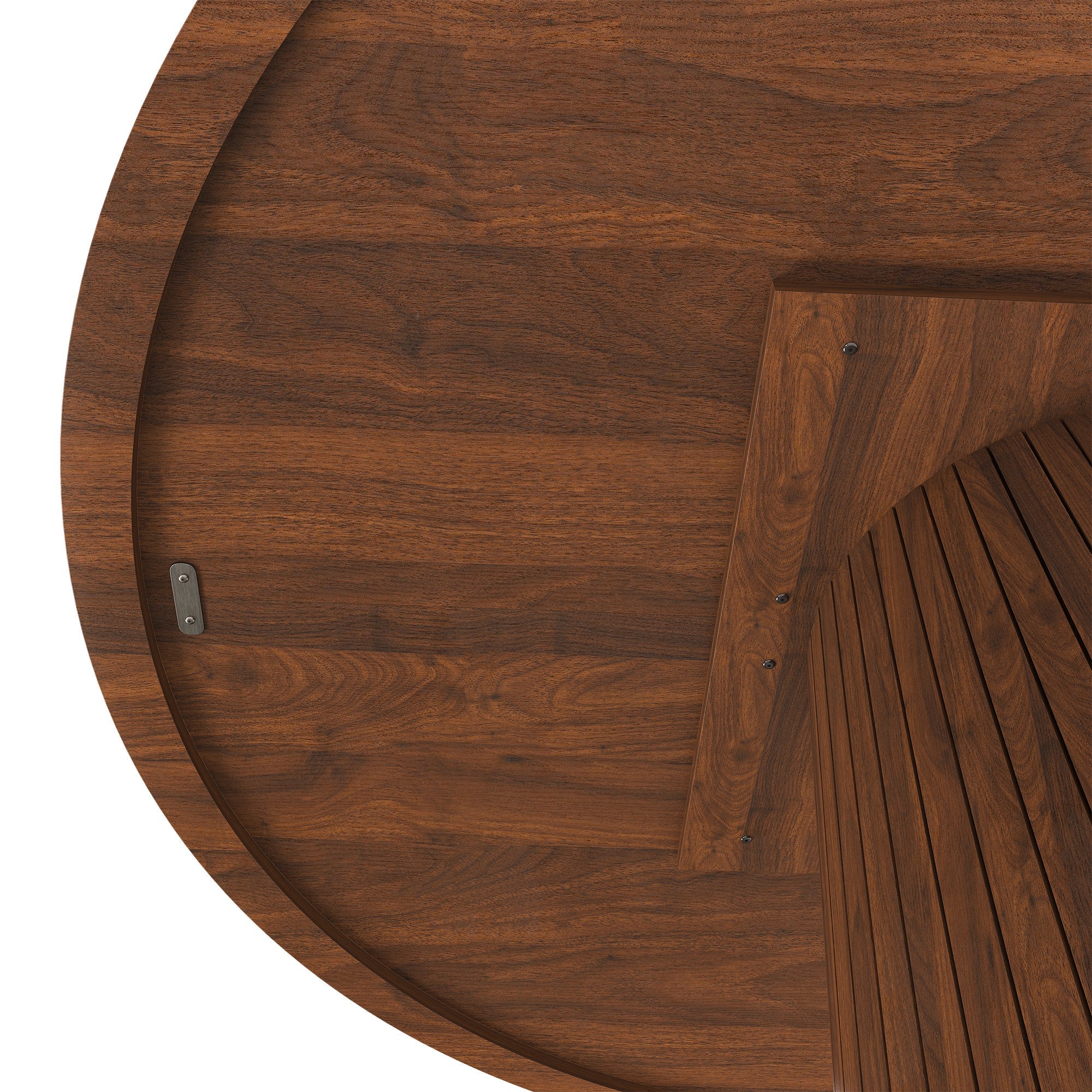 47 Inch Round MDF Dining Table for 4, Modern Farmhouse Style