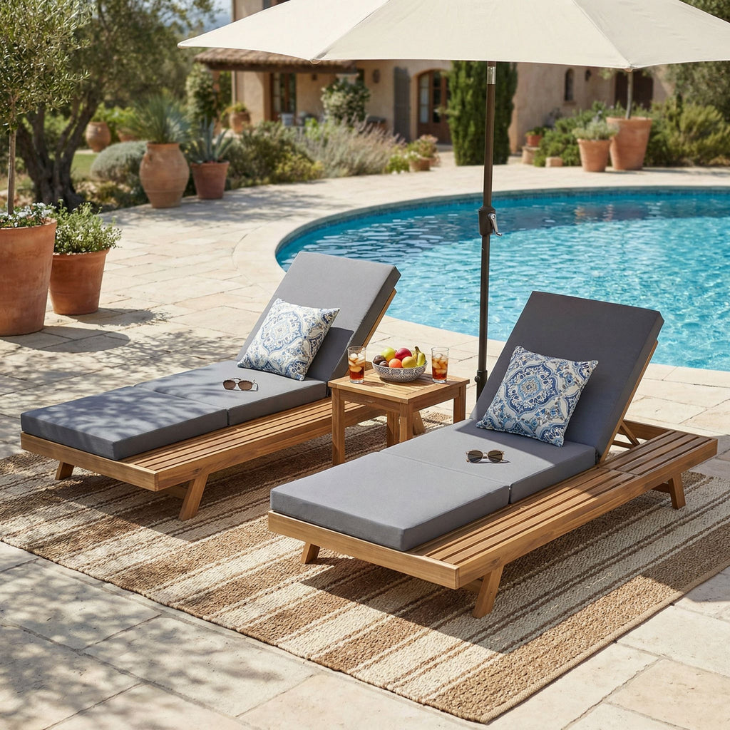 Lounge Chaise Set with Space Available on One Side