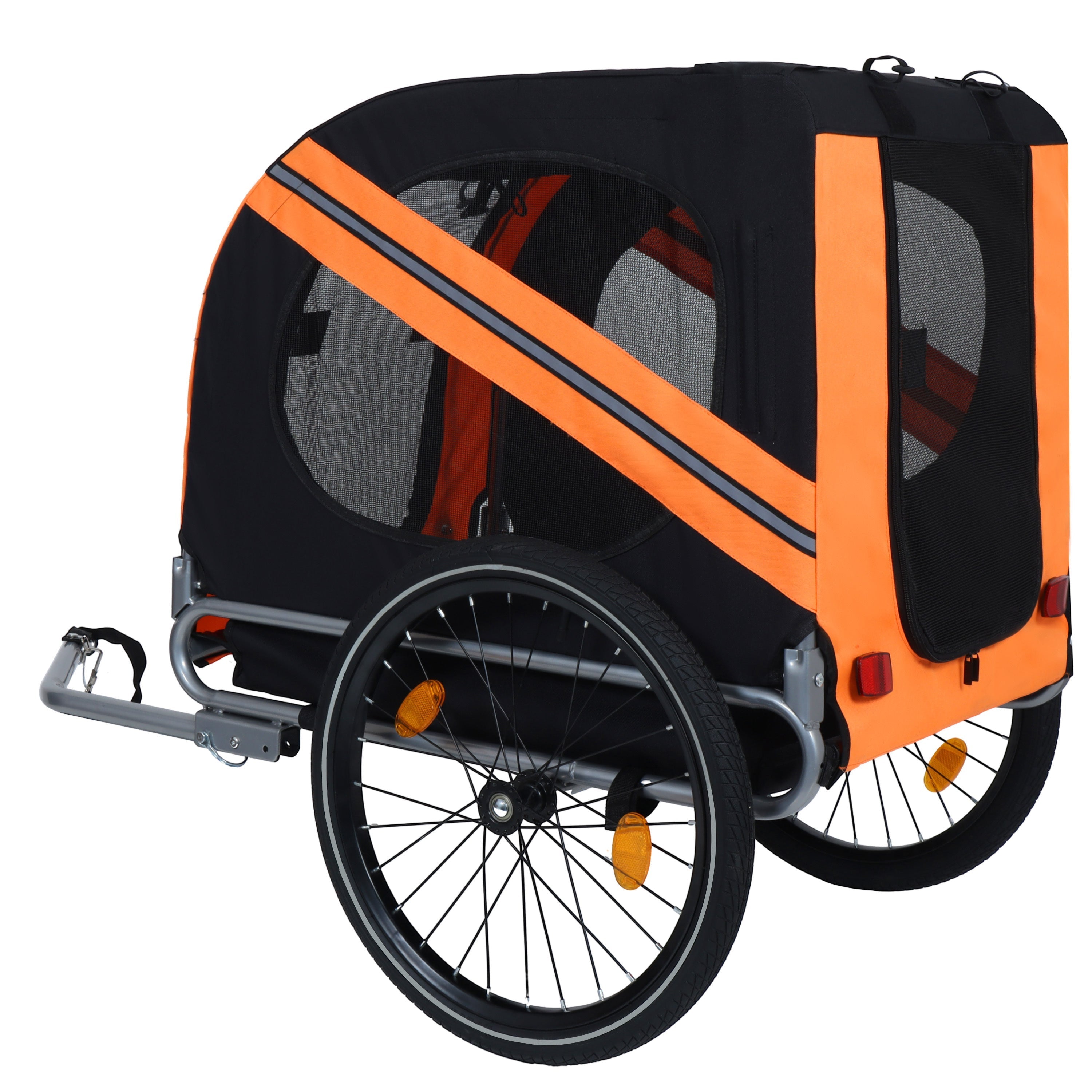 Large Folding Bike Trailer for Dogs – 66Lb Capacity All-Terrain Pet Carrier