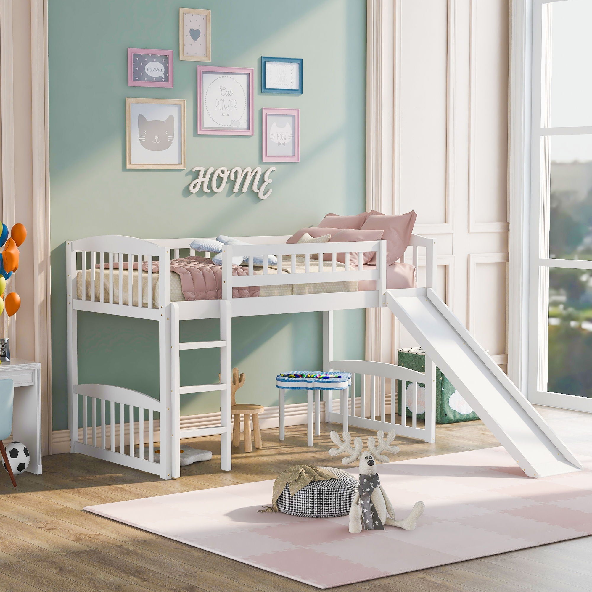 Loft Bed With Slide And Ladder