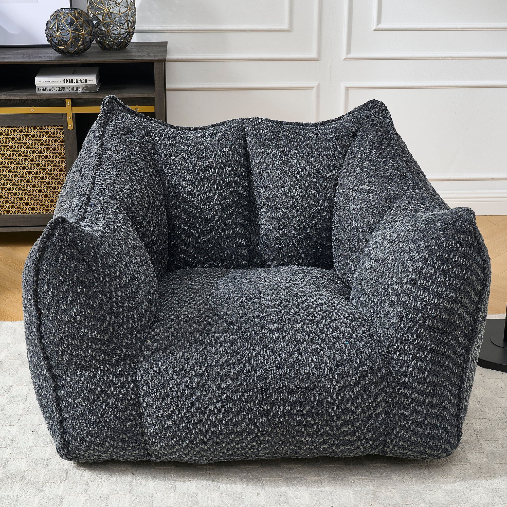 Comfortable Chenille Sofa Chairs With Highly Resilient Foam