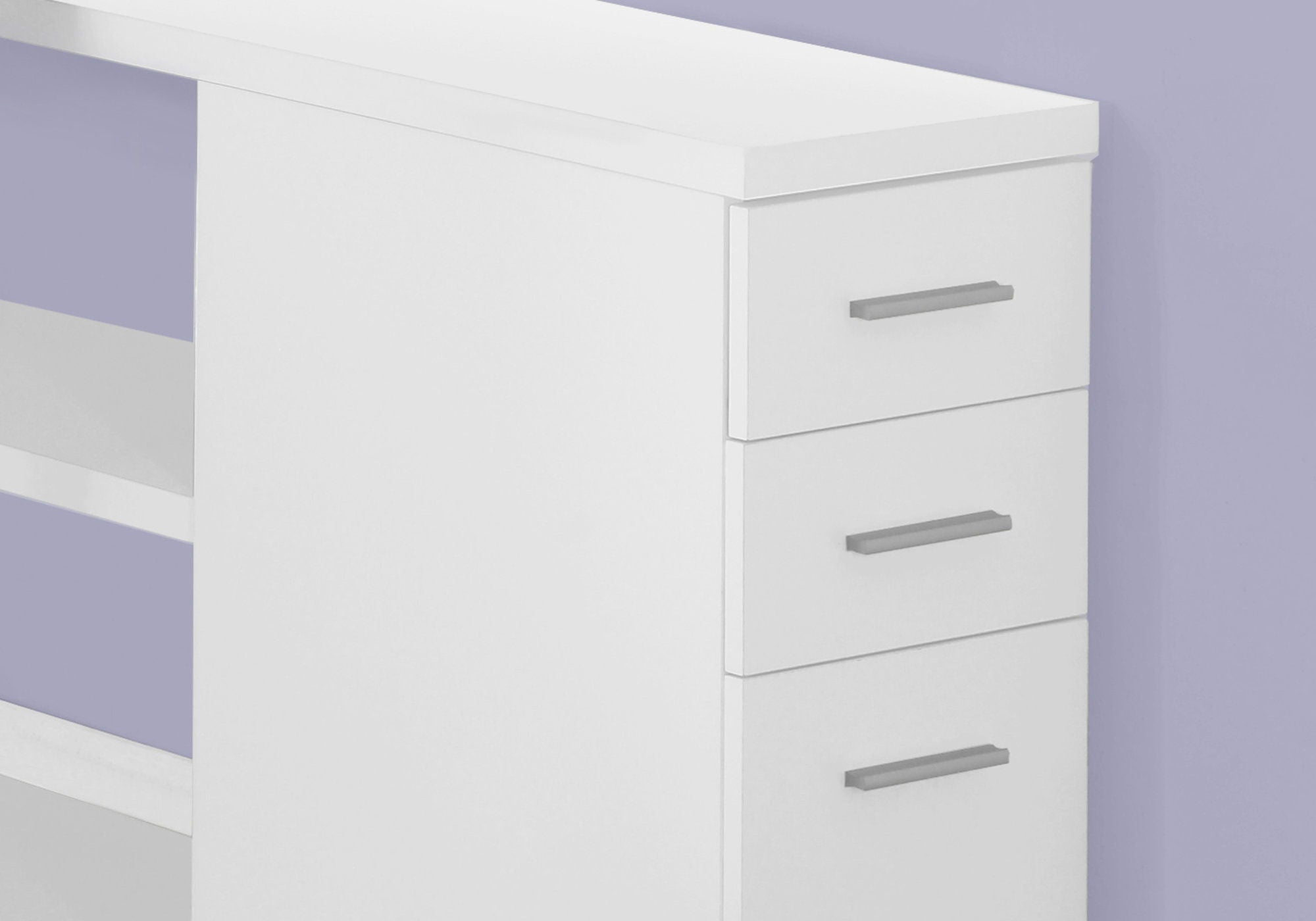 L-Shape Computer Desk with Storage Drawers