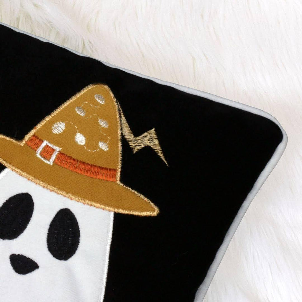Halloween Boo Ghost Velvet Throw Pillow