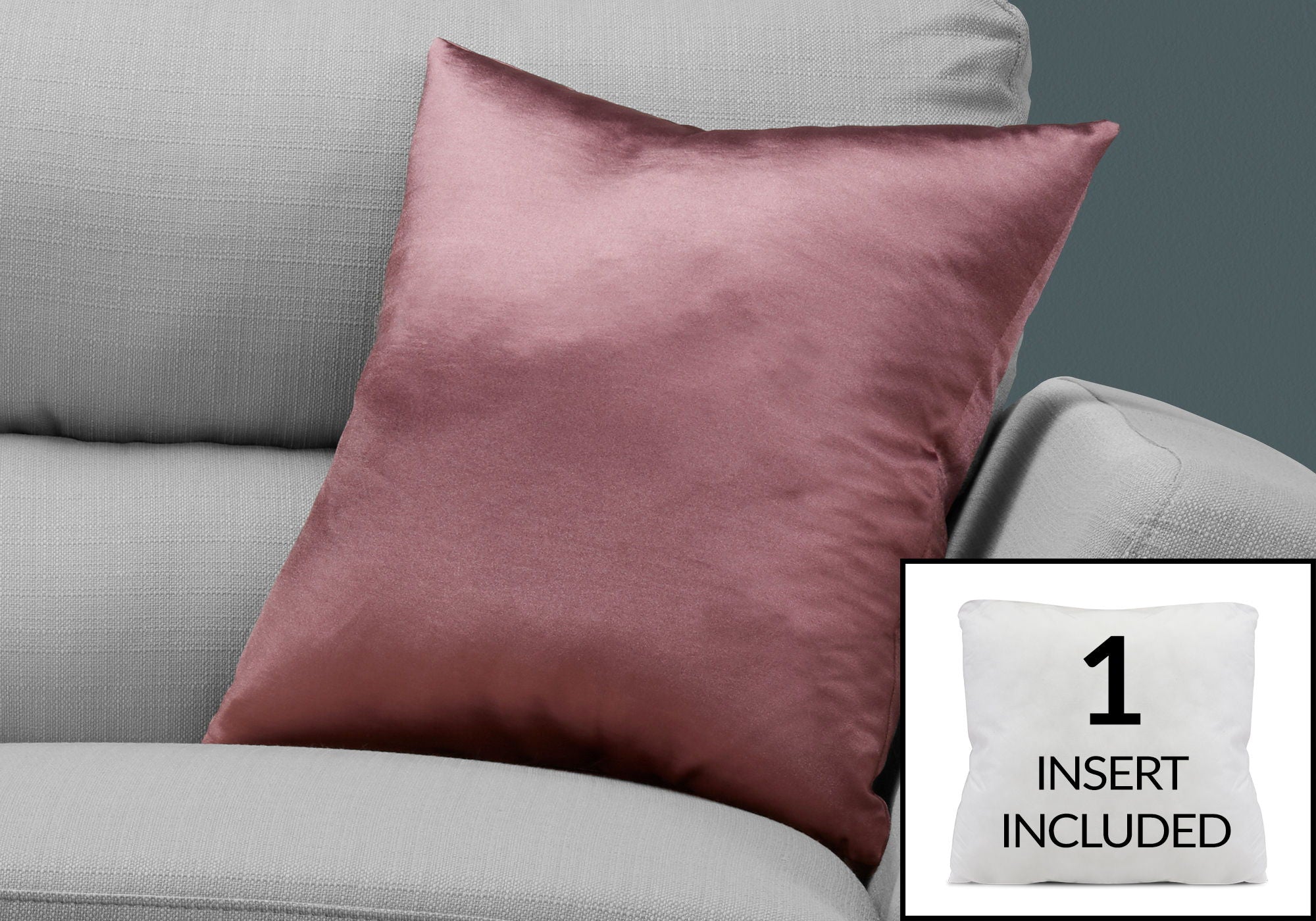 Square Decorative Throw Pillows with Hypoallergenic Insert
