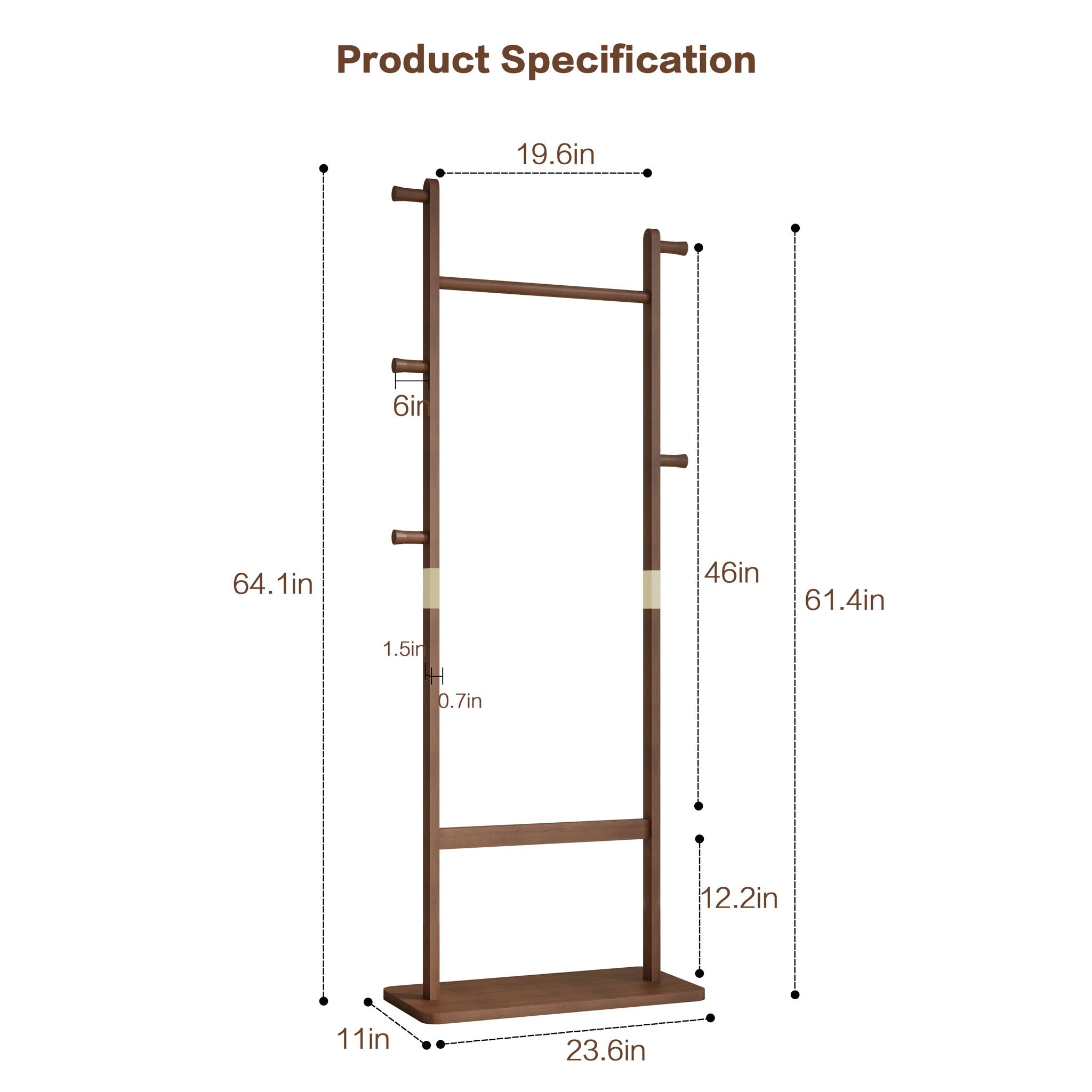 Solid Wood Simple Hat Rack