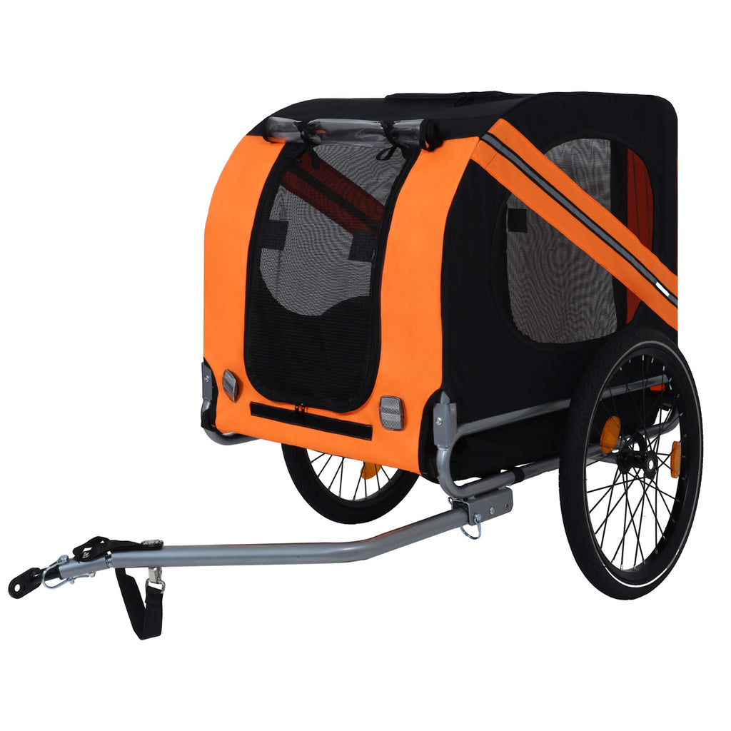 Large Folding Bike Trailer for Dogs – 66Lb Capacity All-Terrain Pet Carrier