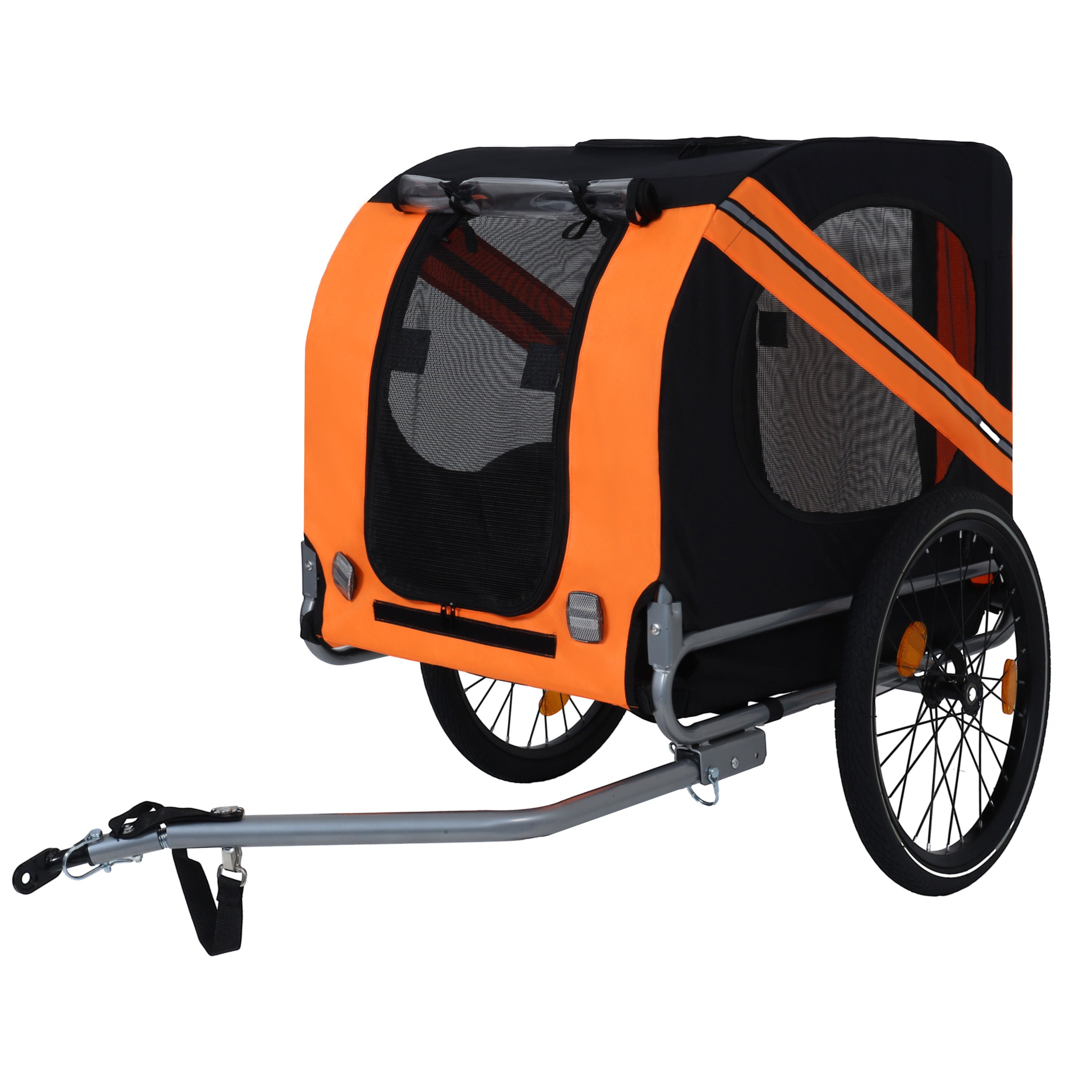 Large Folding Bike Trailer for Dogs – 66Lb Capacity All-Terrain Pet Carrier