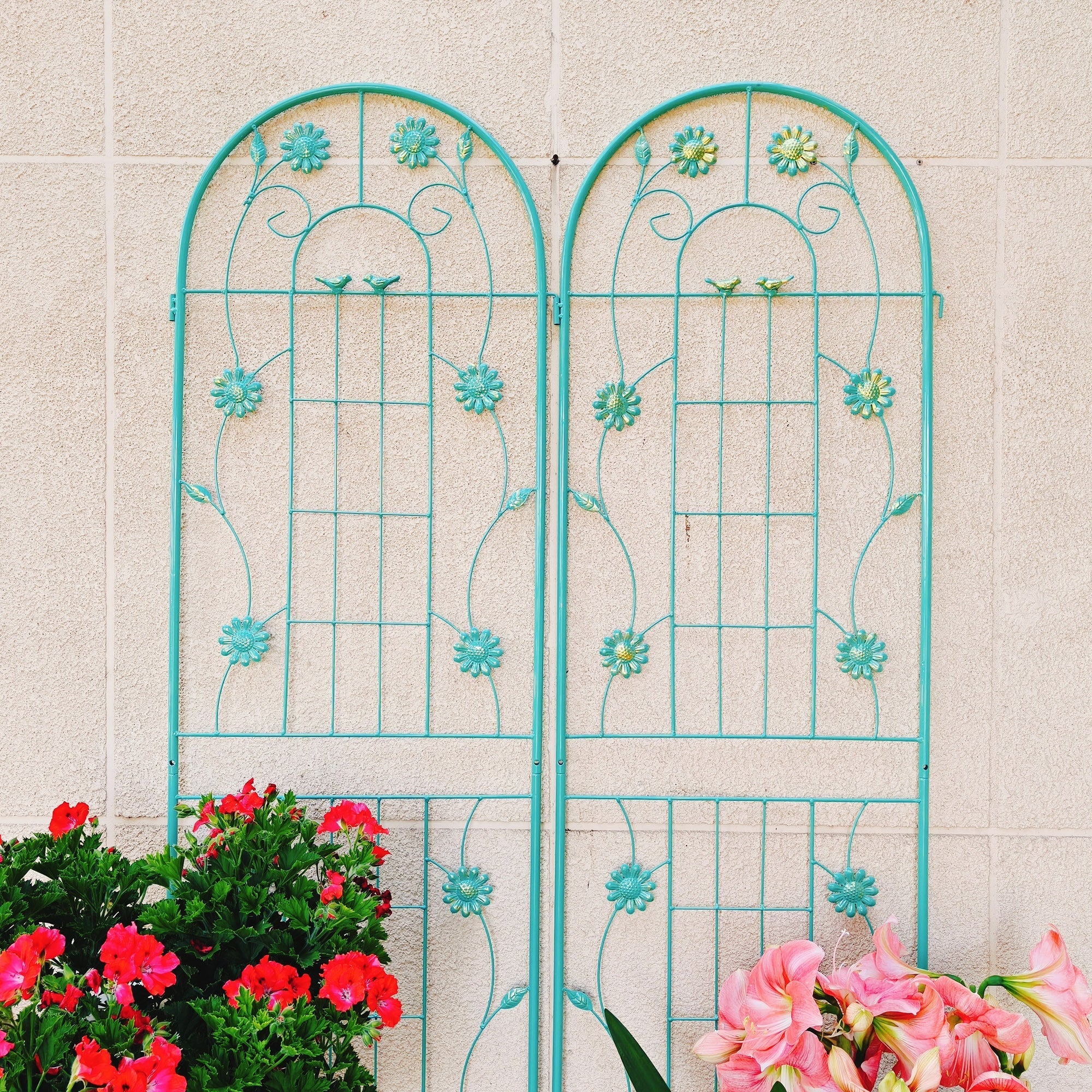 4 Pack Metal Garden Trellis 71" x 19.7" Rustproof Support
