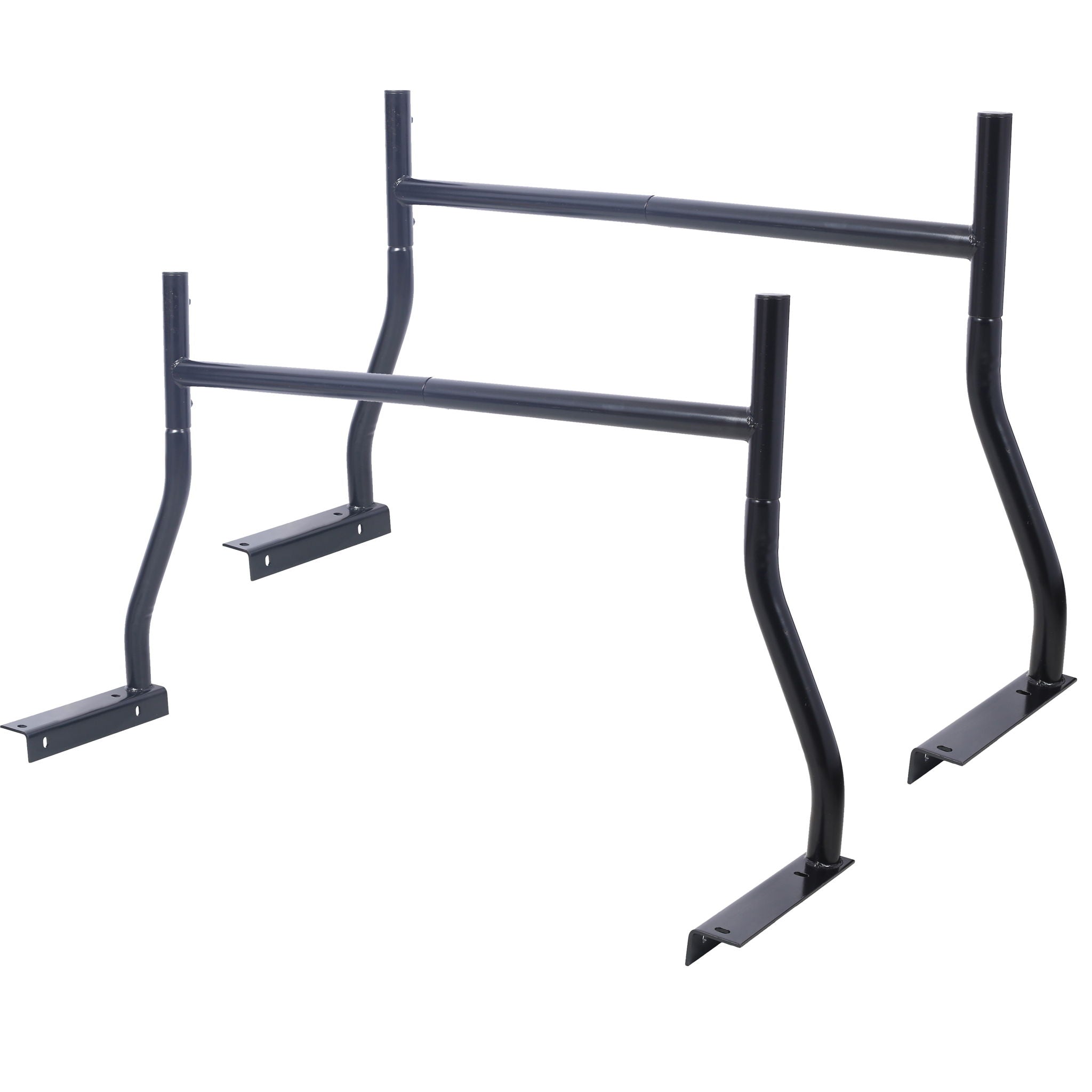 Universal Pick-Up Truck Rack 650 Lbs Adjustable Fit 2 Bars Utility Ladder Truck Cargo Rack - Black