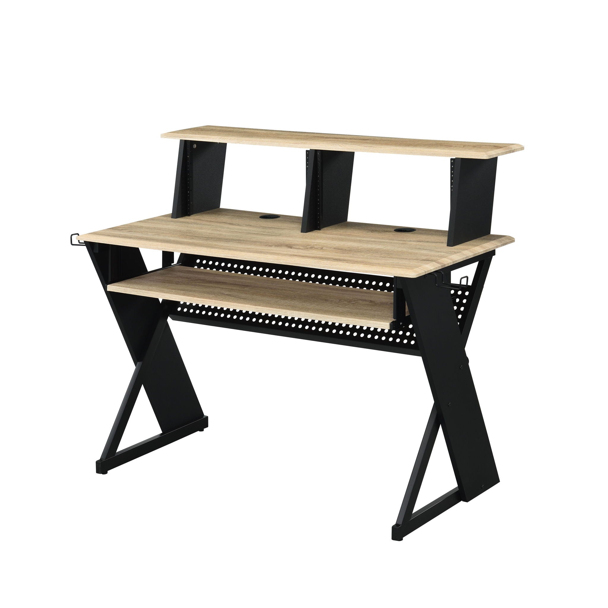 Eleazar Music Recording Studio Desk - Natural Oak