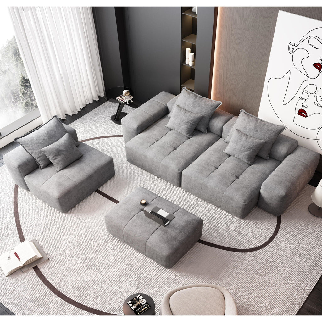 Modern Oversized DIY Combination Modular Sectional Sofa With Pillows