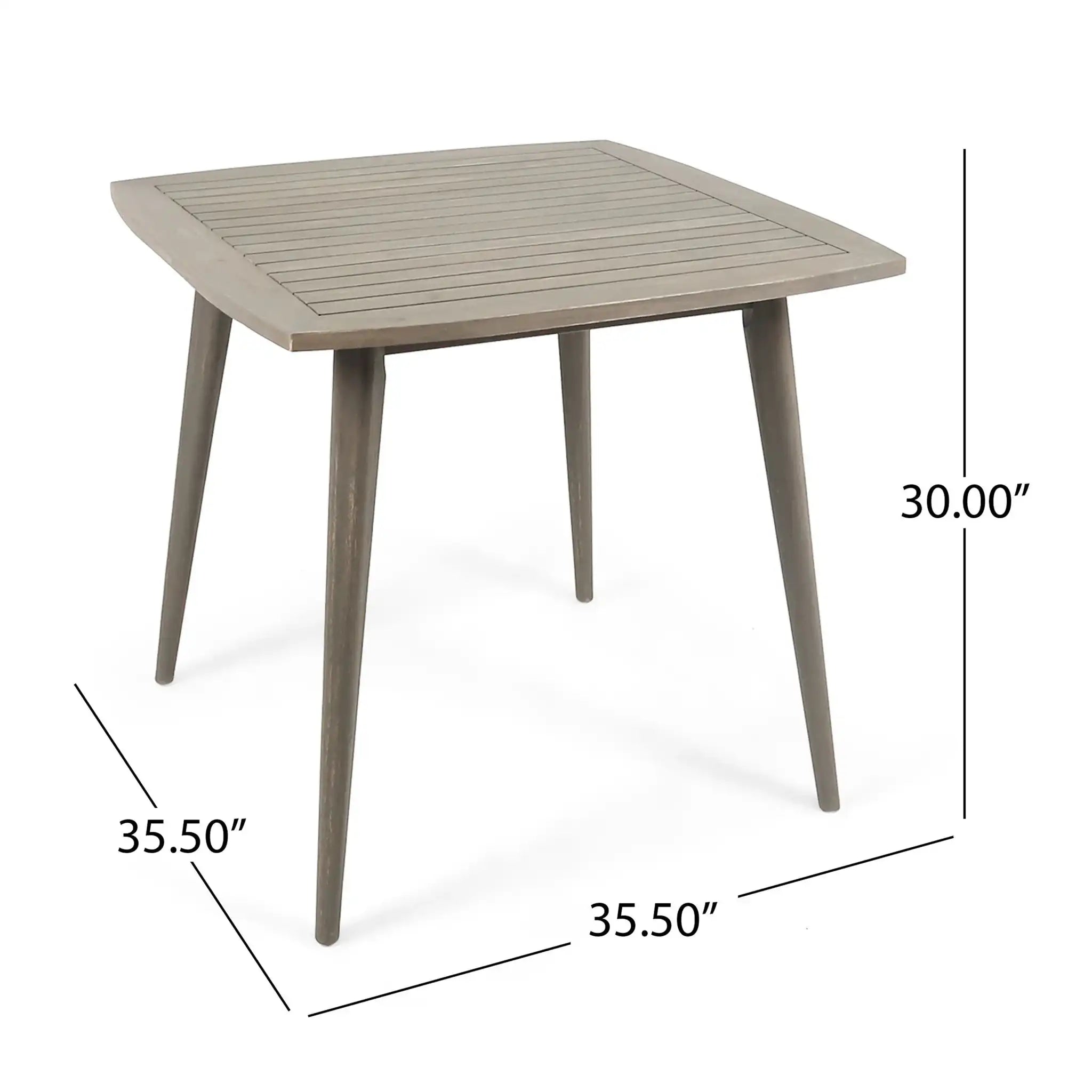 Modern Indoor Square Acacia Wood Dining Table with Toothpick Leg Design