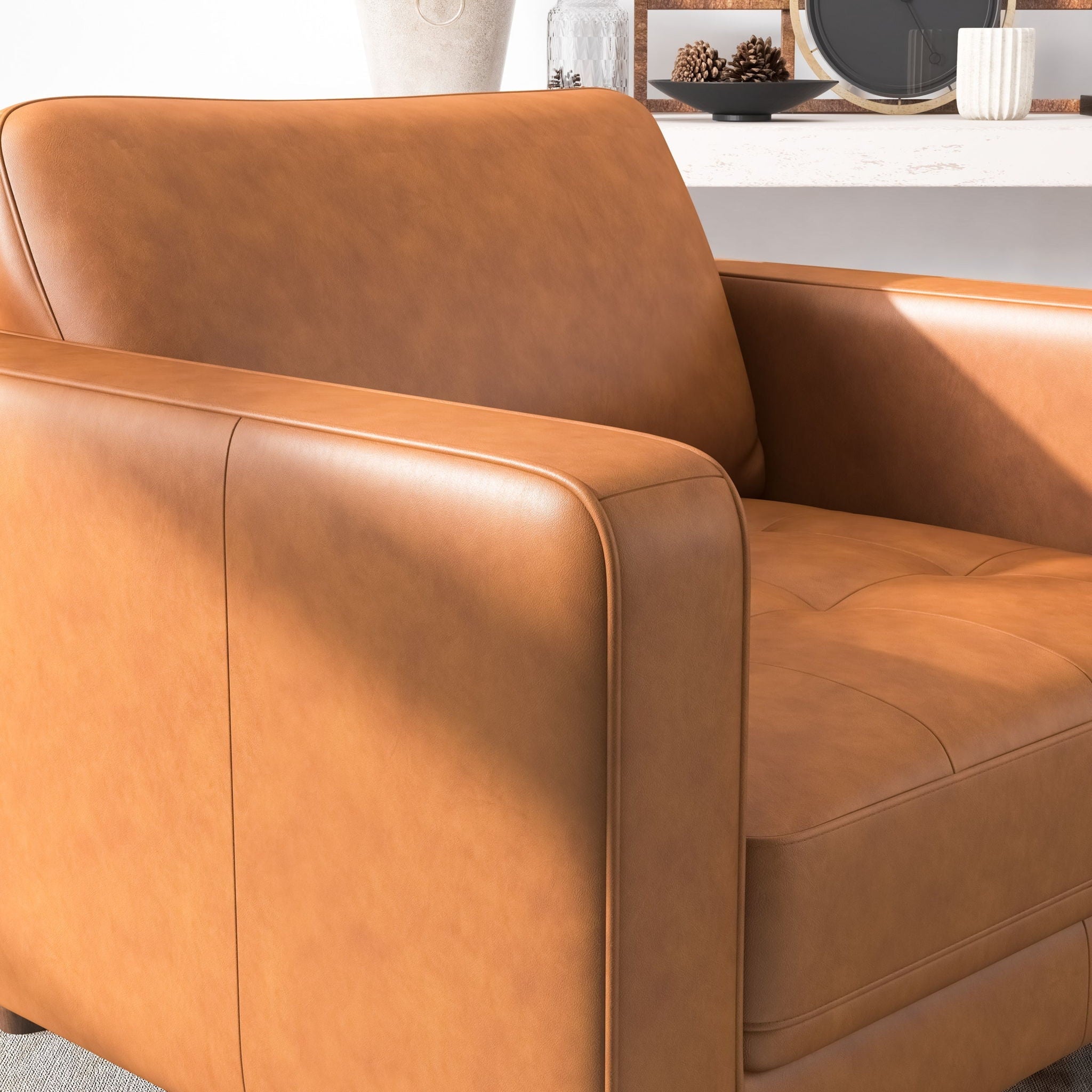 Catherine - Lounge Chair - Brown / Tan