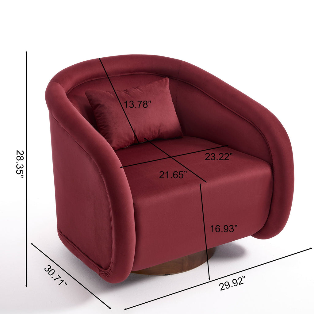Swivel Accent Chair With 360 Degree Rotating