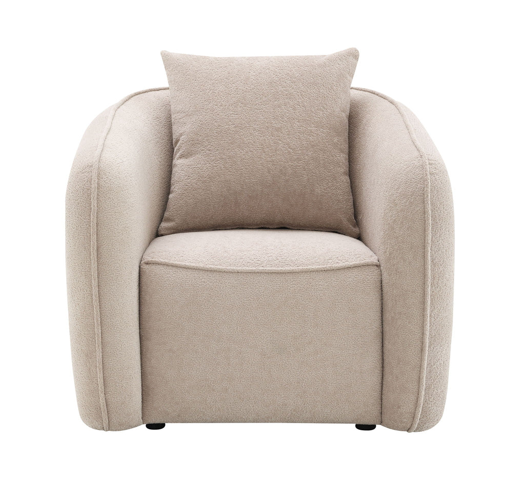 Keith Chenille Armchair With 1 Matching Color Toss Pillow