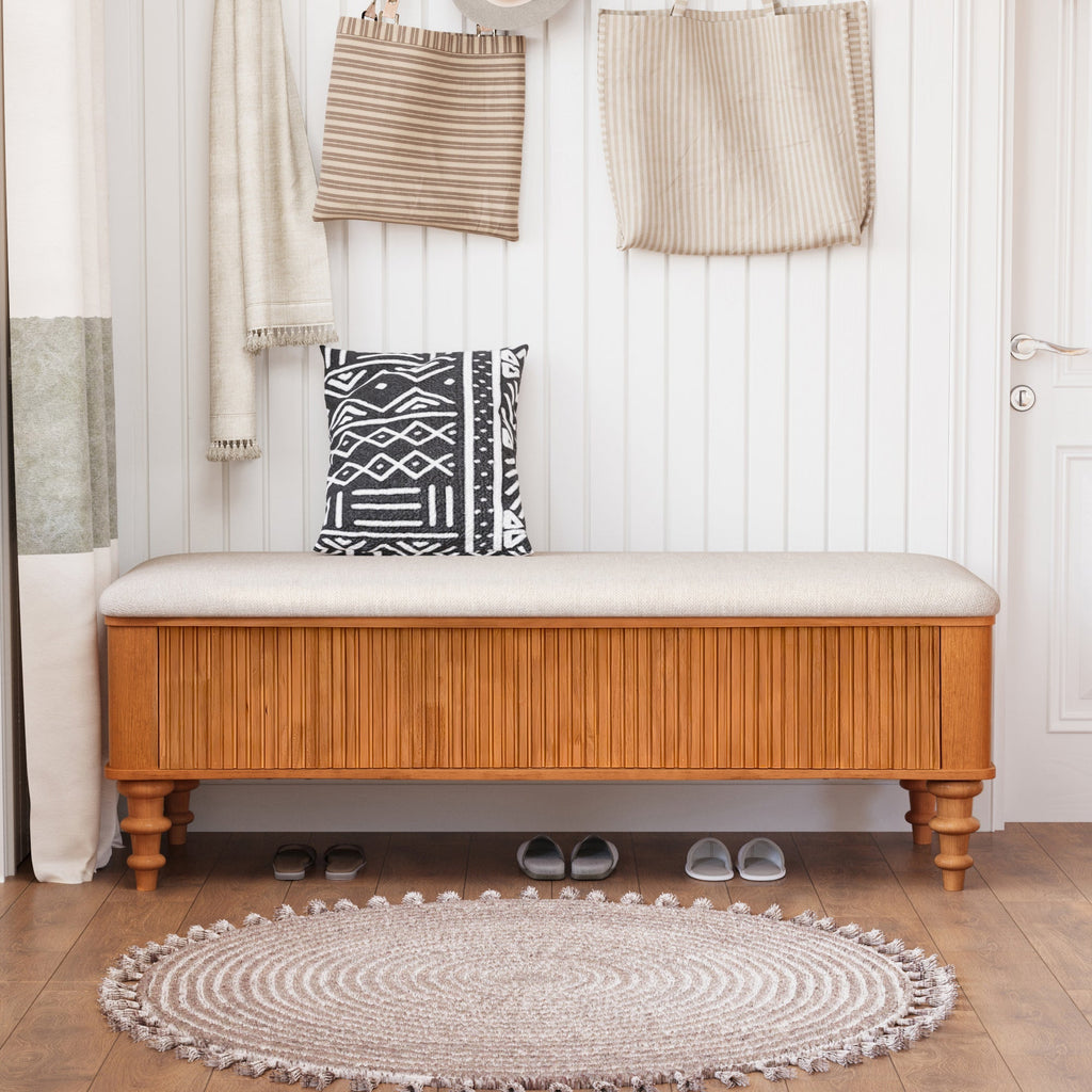 50.8-Inch Multi-Functional Storage Ottoman Bench