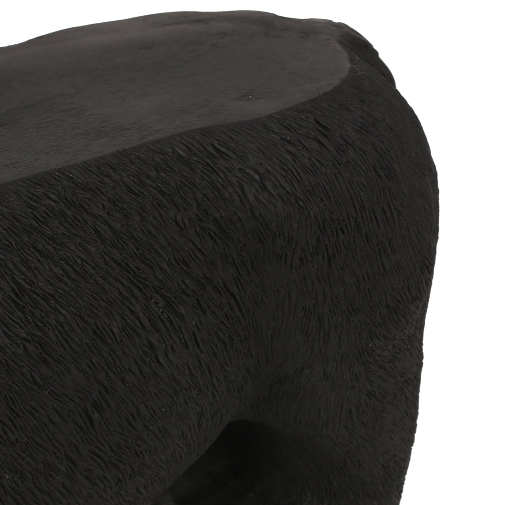 MGO Bear Bench, Concrete Outdoor Bench, Matte Black