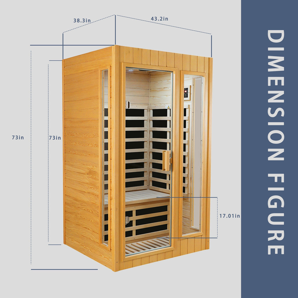 Hemlock Two-person far infrared roof embedded indoor sauna room