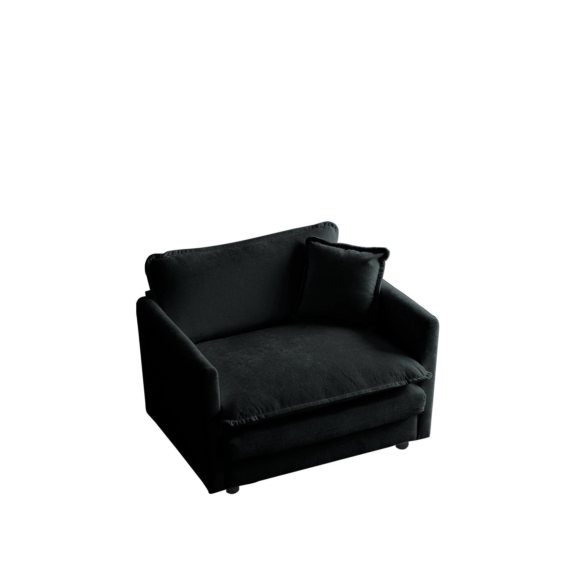 Comfy Deep Single Seat Sofa Upholstered Reading Armchair