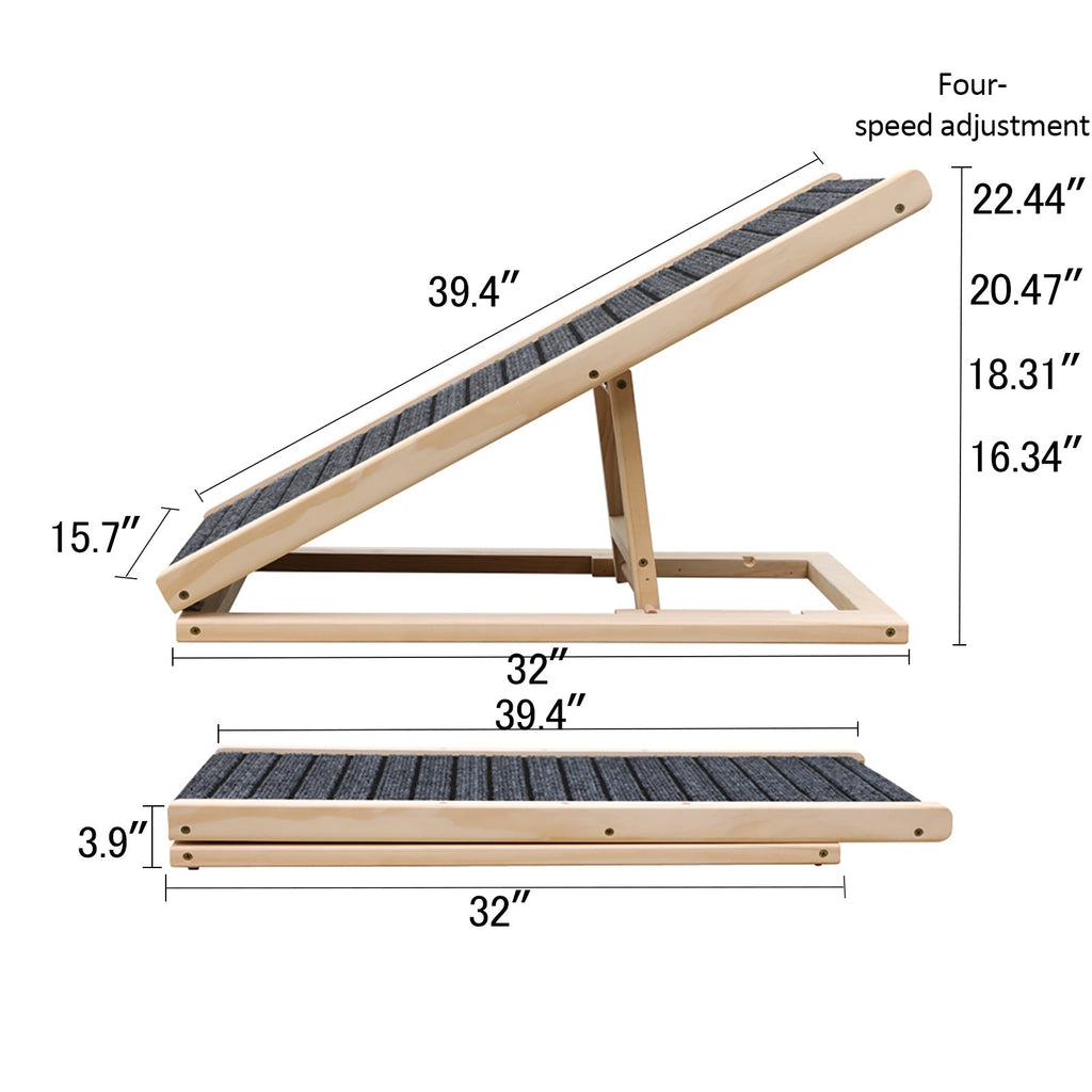 Upgraded Dog Ramp for Bed with Extra Wide Traction and Foldable Design