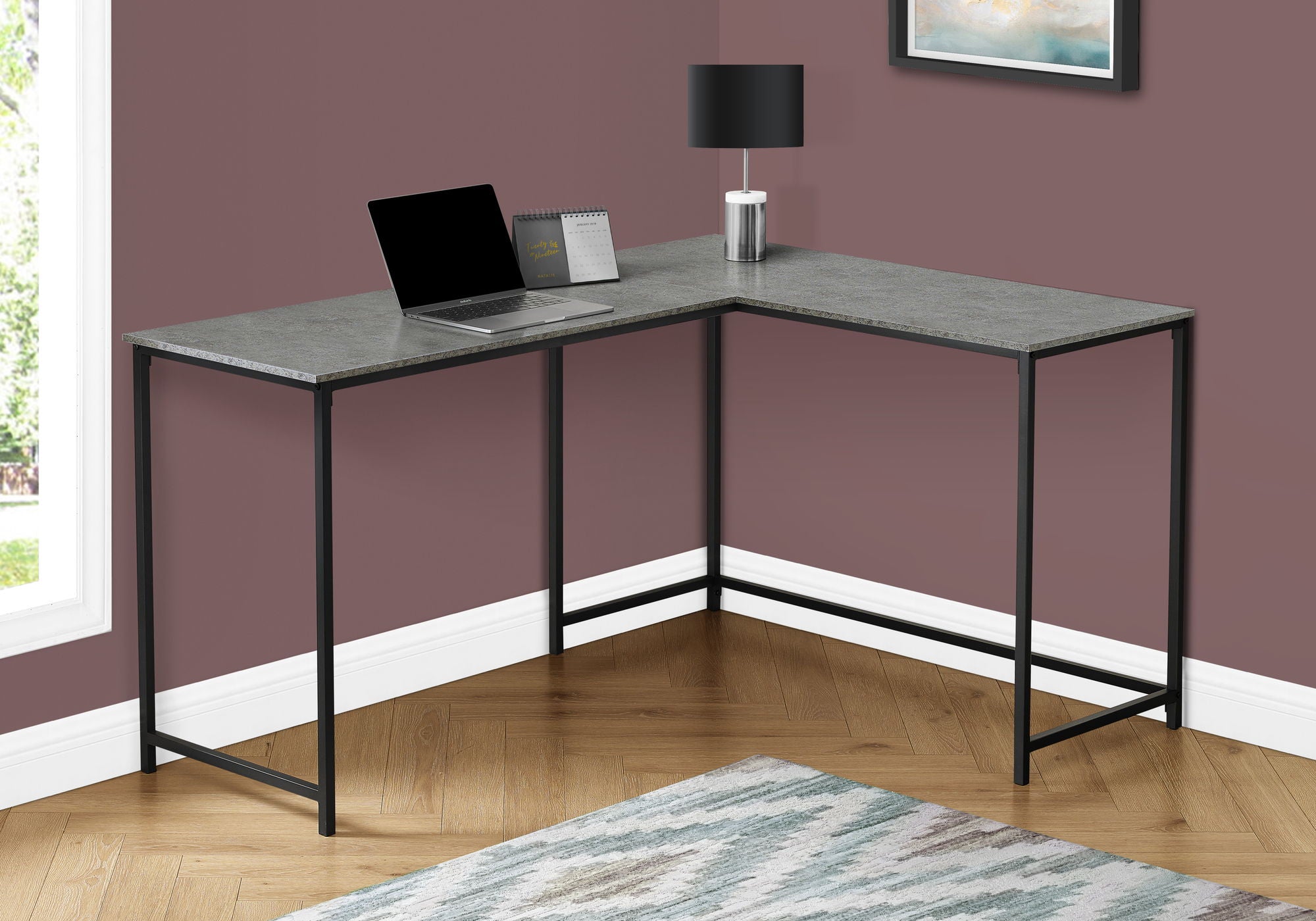 Contemporary L-Shaped Computer Desk for Home Office