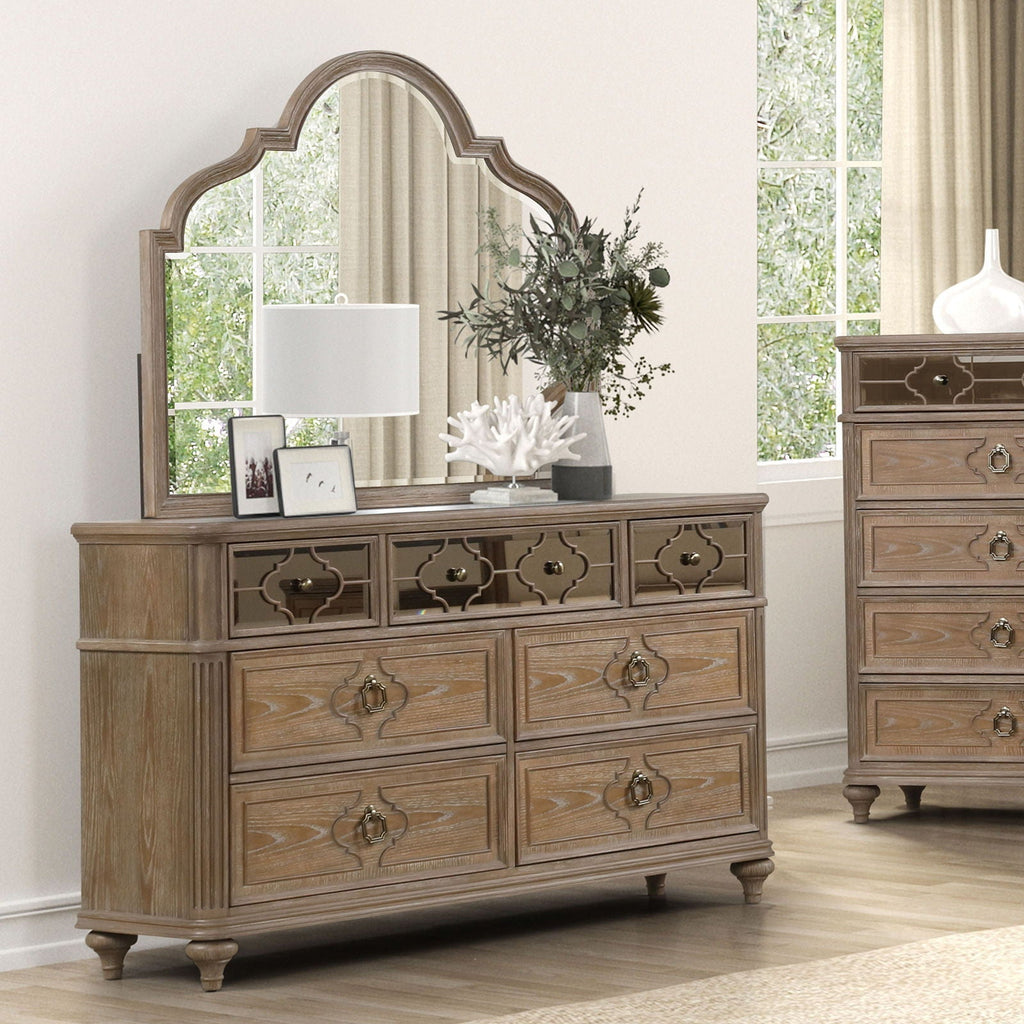 1 Piece Oak Dresser with Dovetail Drawers