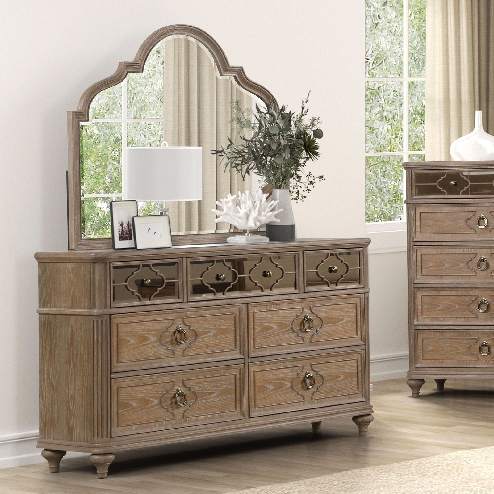 1 Piece Oak Dresser with Dovetail Drawers