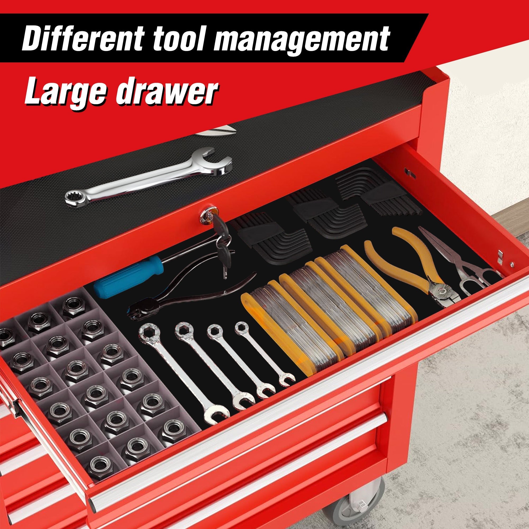 7-Drawer Rolling Tool Chest With Wheels
