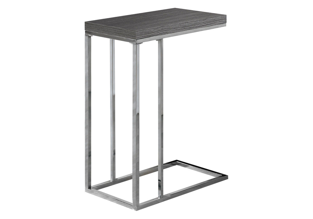 Accent Table, C-Shaped with Tempered Glass - Contemporary & Modern