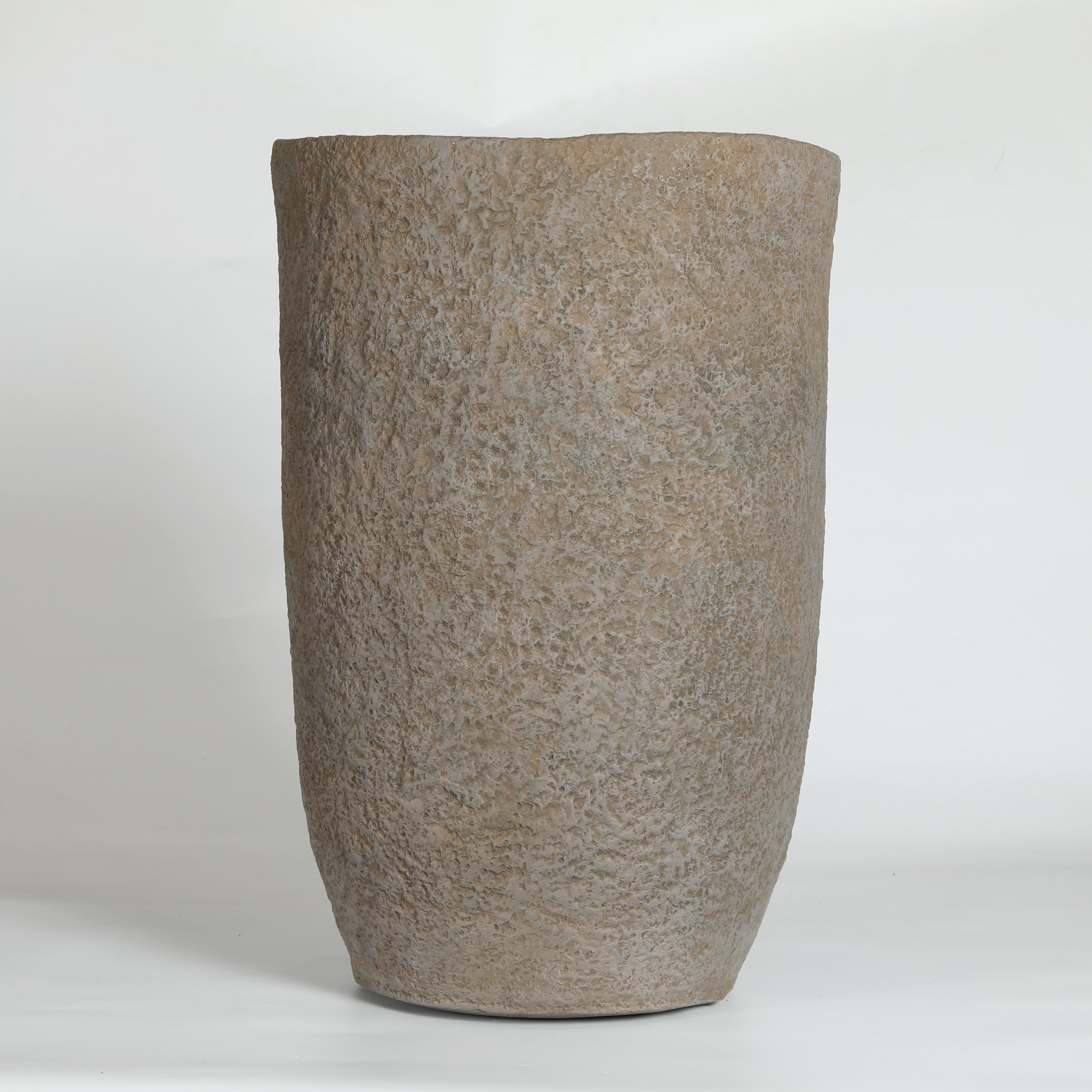 Round Concrete Planter Set of 2, Large Indoor & Outdoor Planter Pots