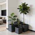 Large Outdoor Indoor Magnesium Oxide Planter Set of 4