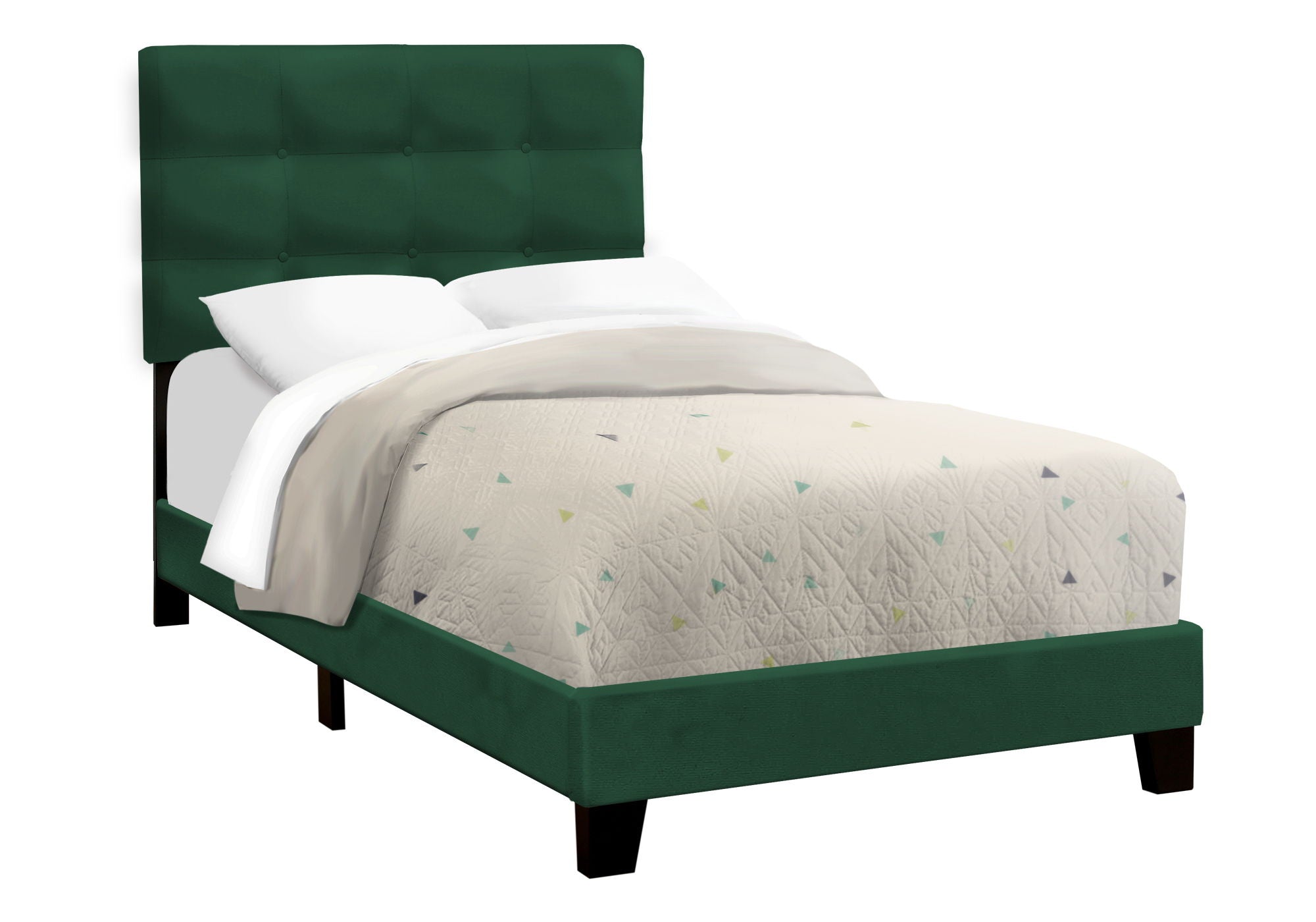 Transitional Upholstered Bed Frame