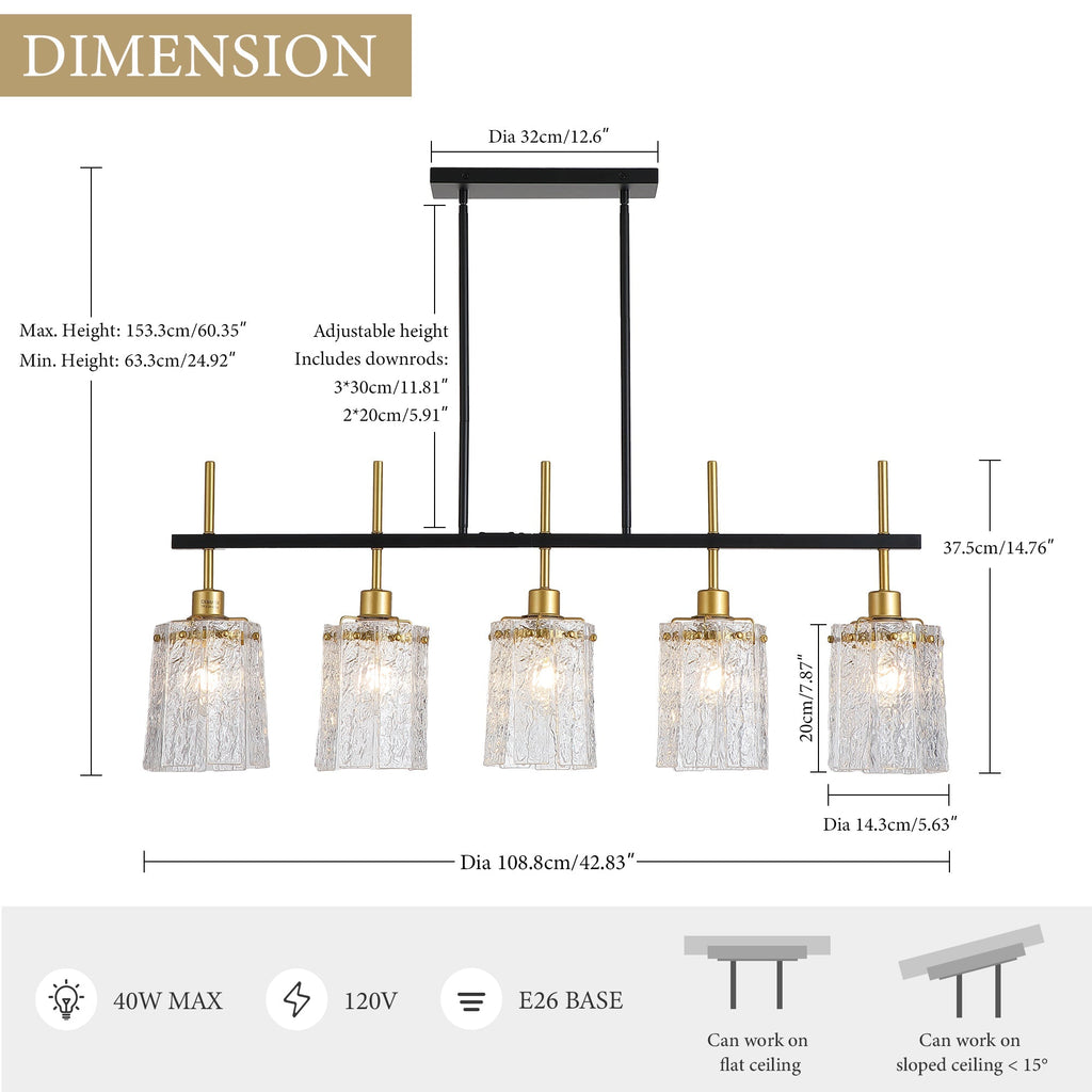 Modern Farmhouse 5-Light Dining Room Chandelier
