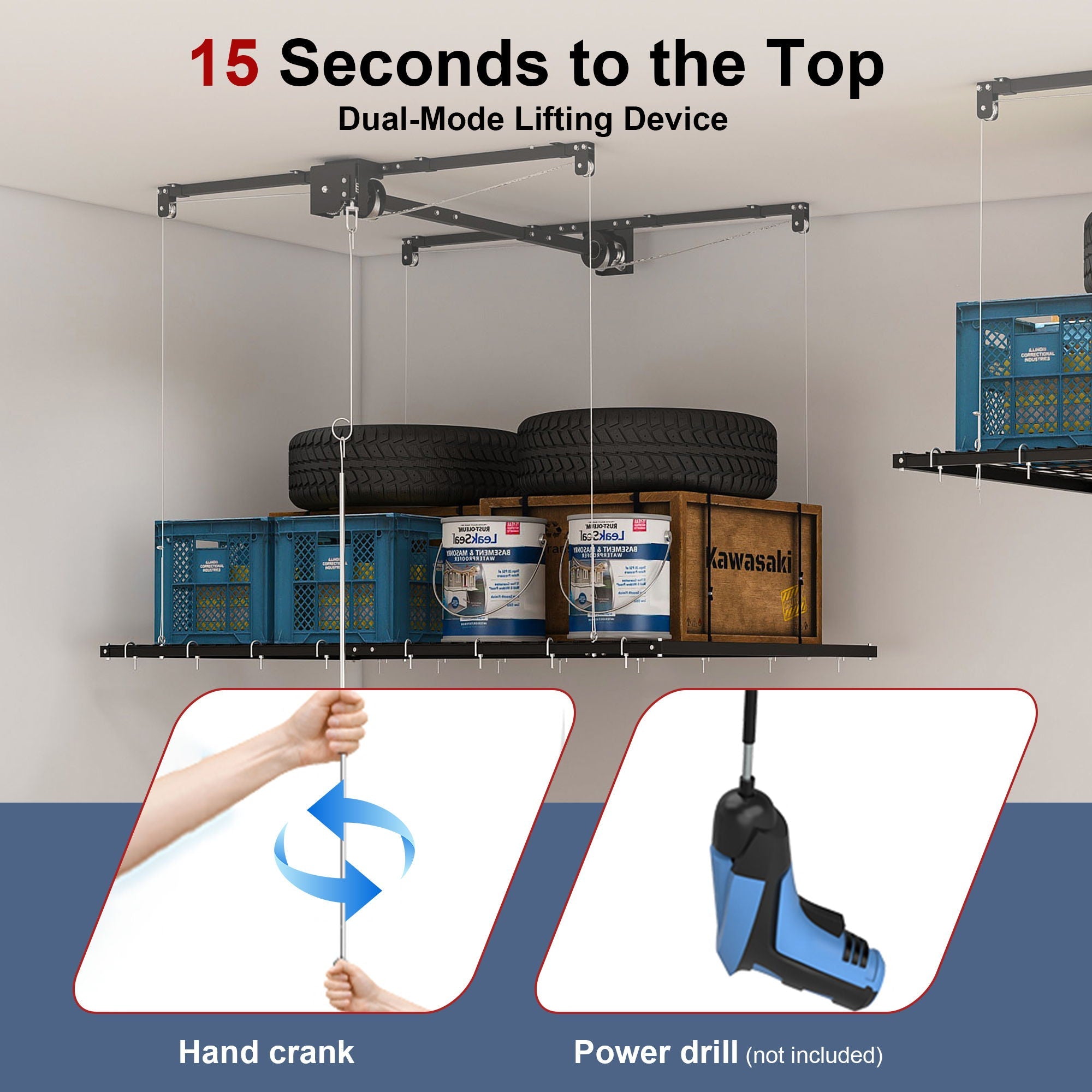 Overhead Garage Storage Rack