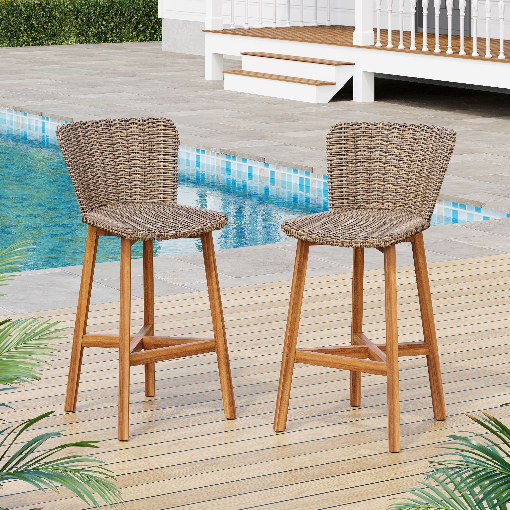 Lymington Outdoor Bar Stool Set of 2