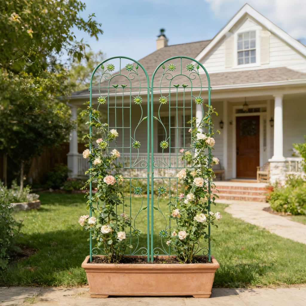 Metal Garden Trellis Rustproof Trellis For Climbing Plant Outdoor Flower Support