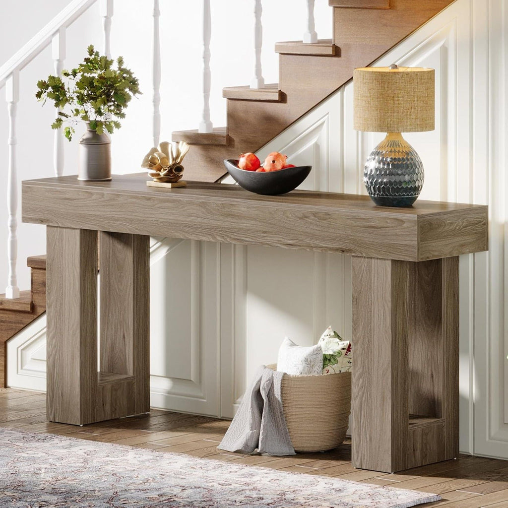 Console Table, Extra Long Narrow Sofa Table for Living Hallway